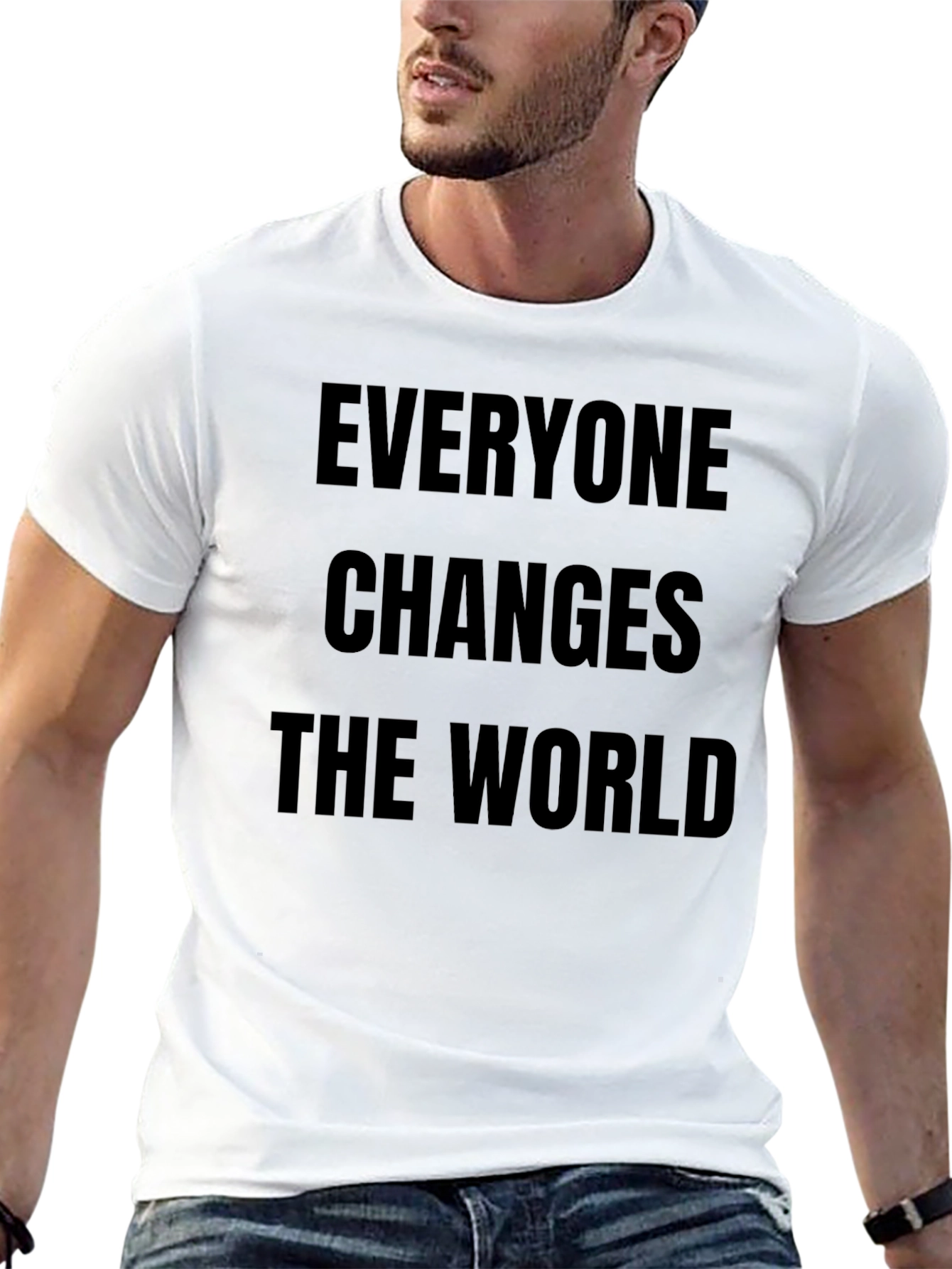 Black Everyone Changes The World T-Shirt - Black view 13