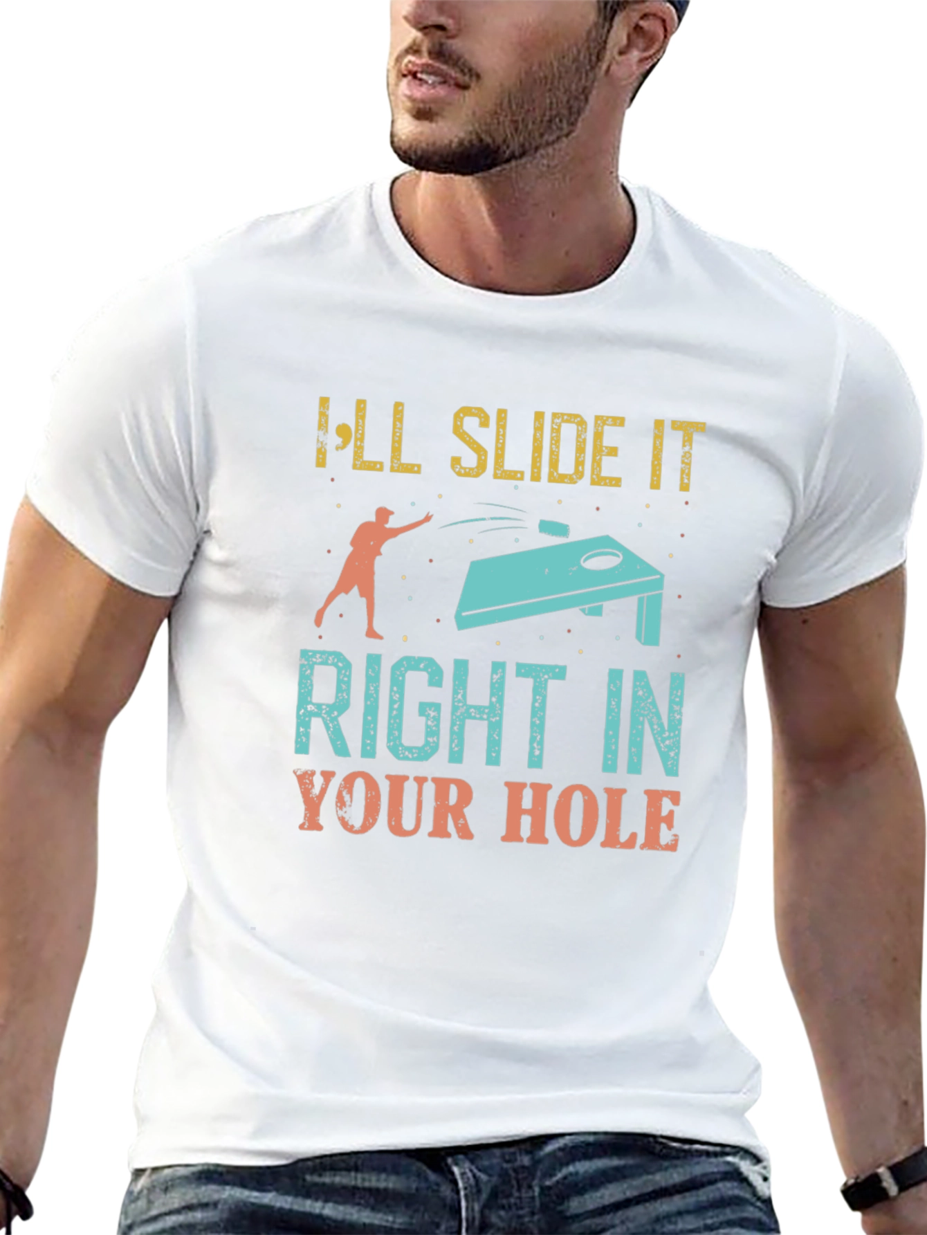 Black I'll Slide It Right In Your Hole T-Shirt view 13