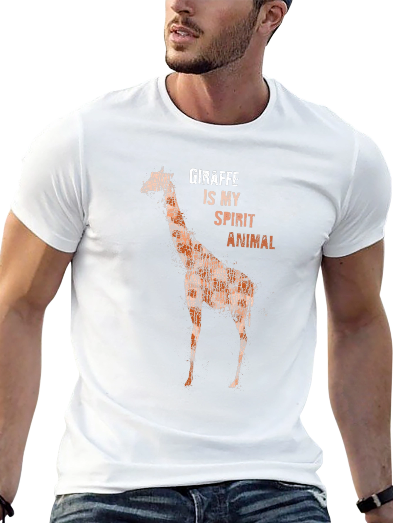 Black Giraffe Spirit Animal Graphic T-Shirt view 13