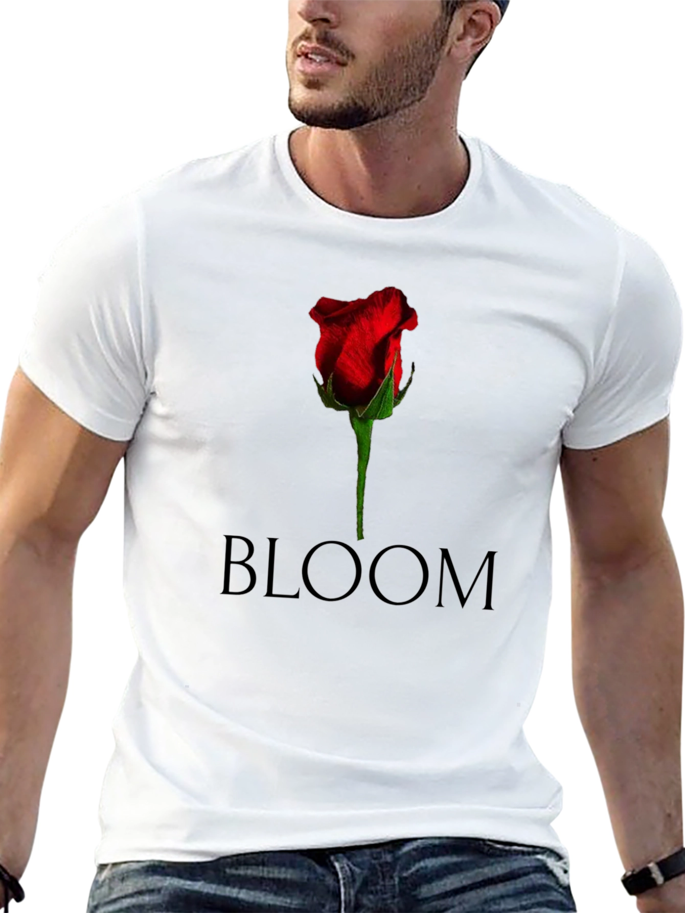 Black Bloom Rose Graphic Tee view 13