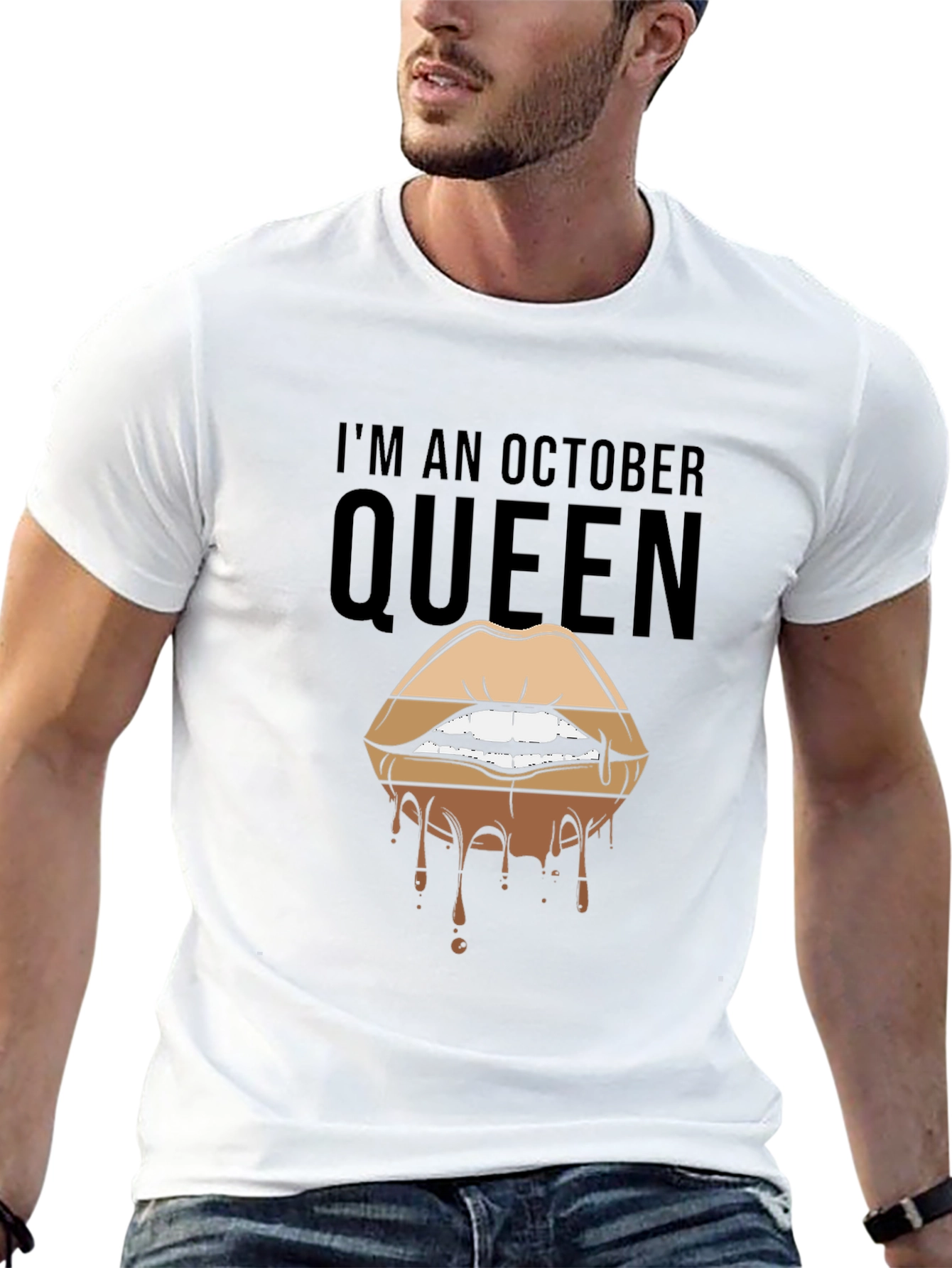 Black October Queen Lips Graphic T-Shirt - Black view 13