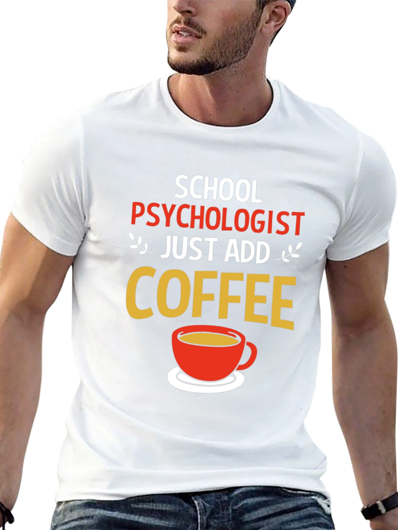 Black School Psychologist Coffee T-Shirt - Funny Gift view 13