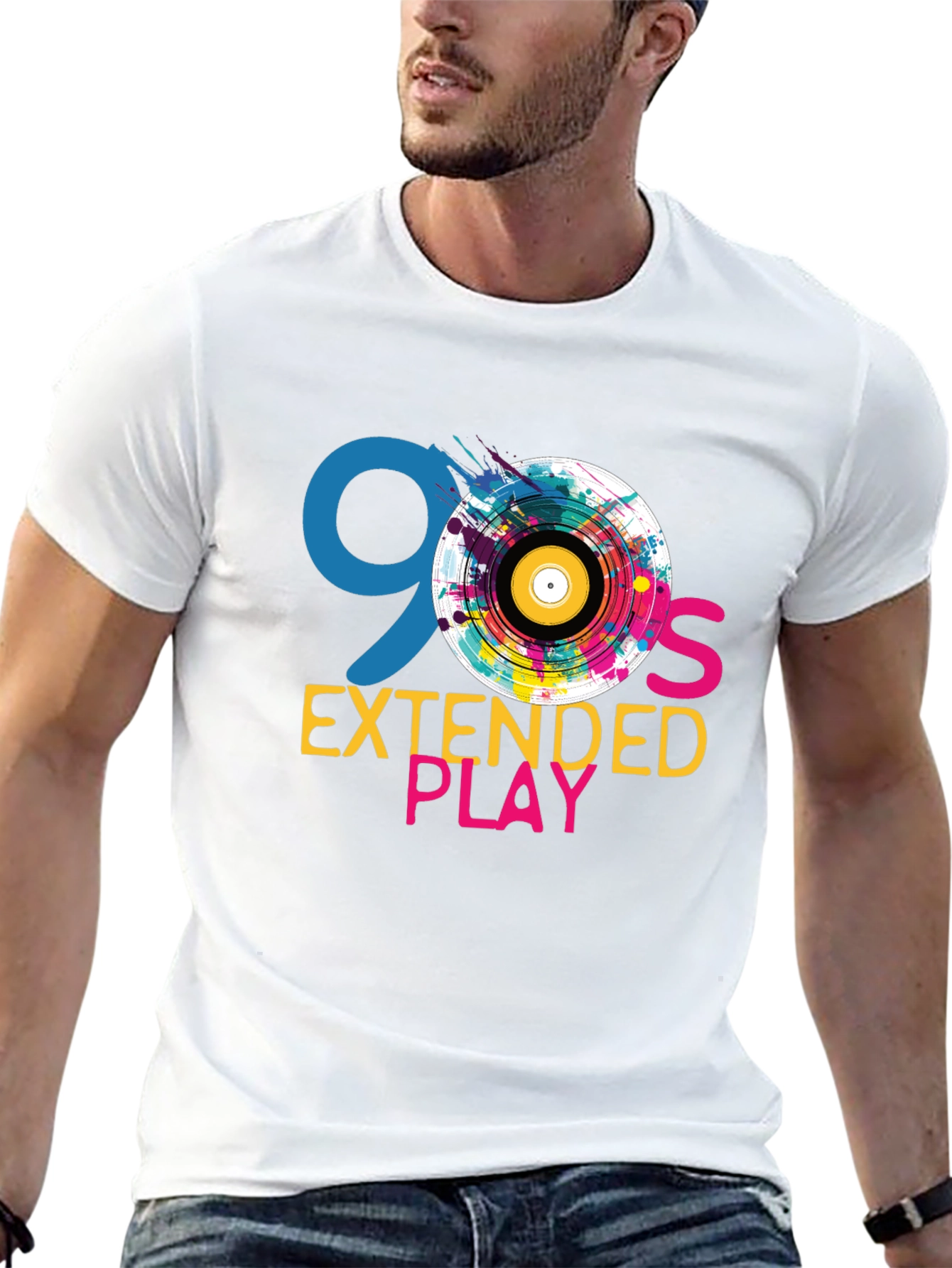 Black 90's Extended Play T-Shirt view 13