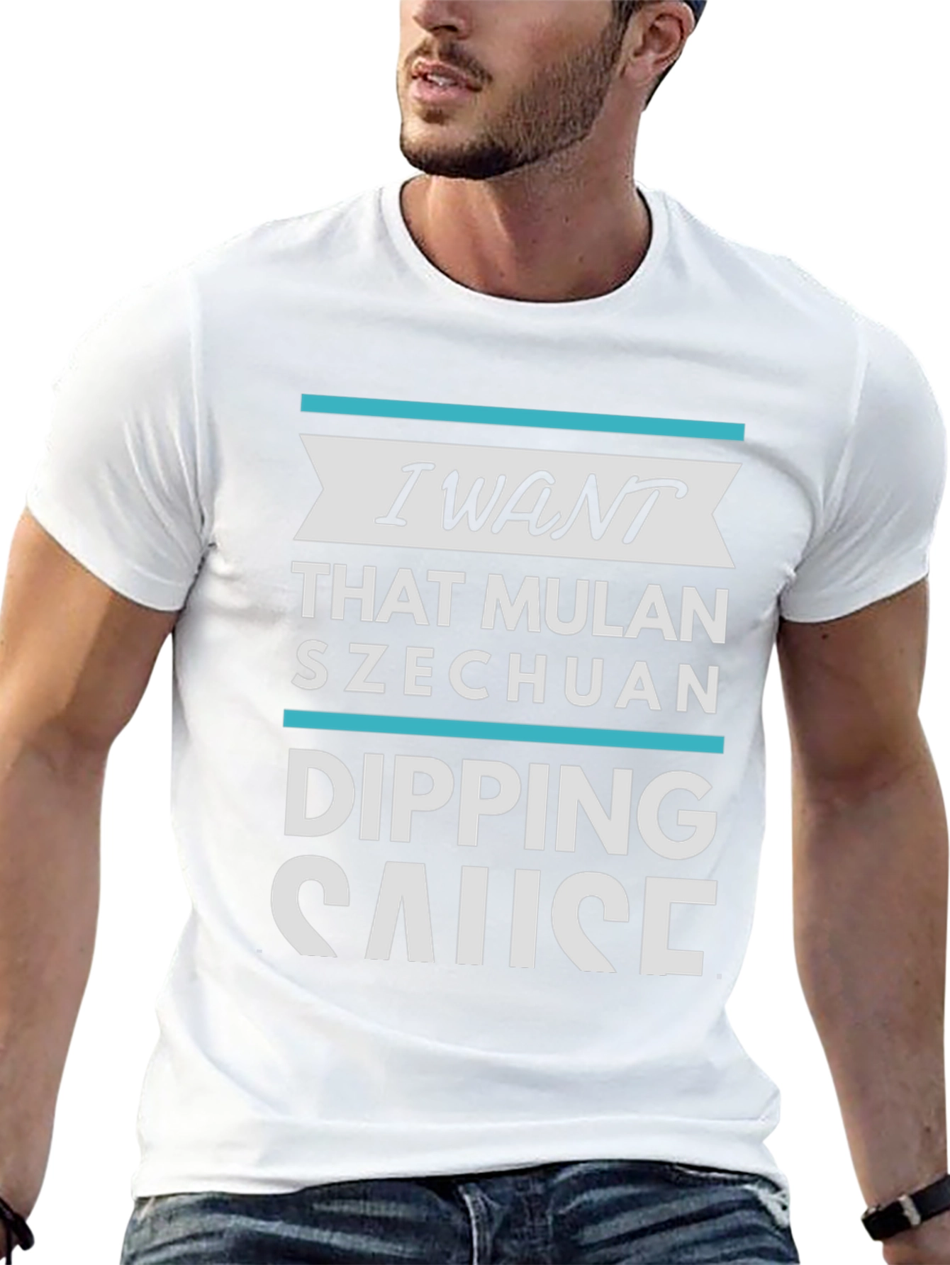 Black I Want Mulan Szechuan Dipping Sause T-Shirt view 13