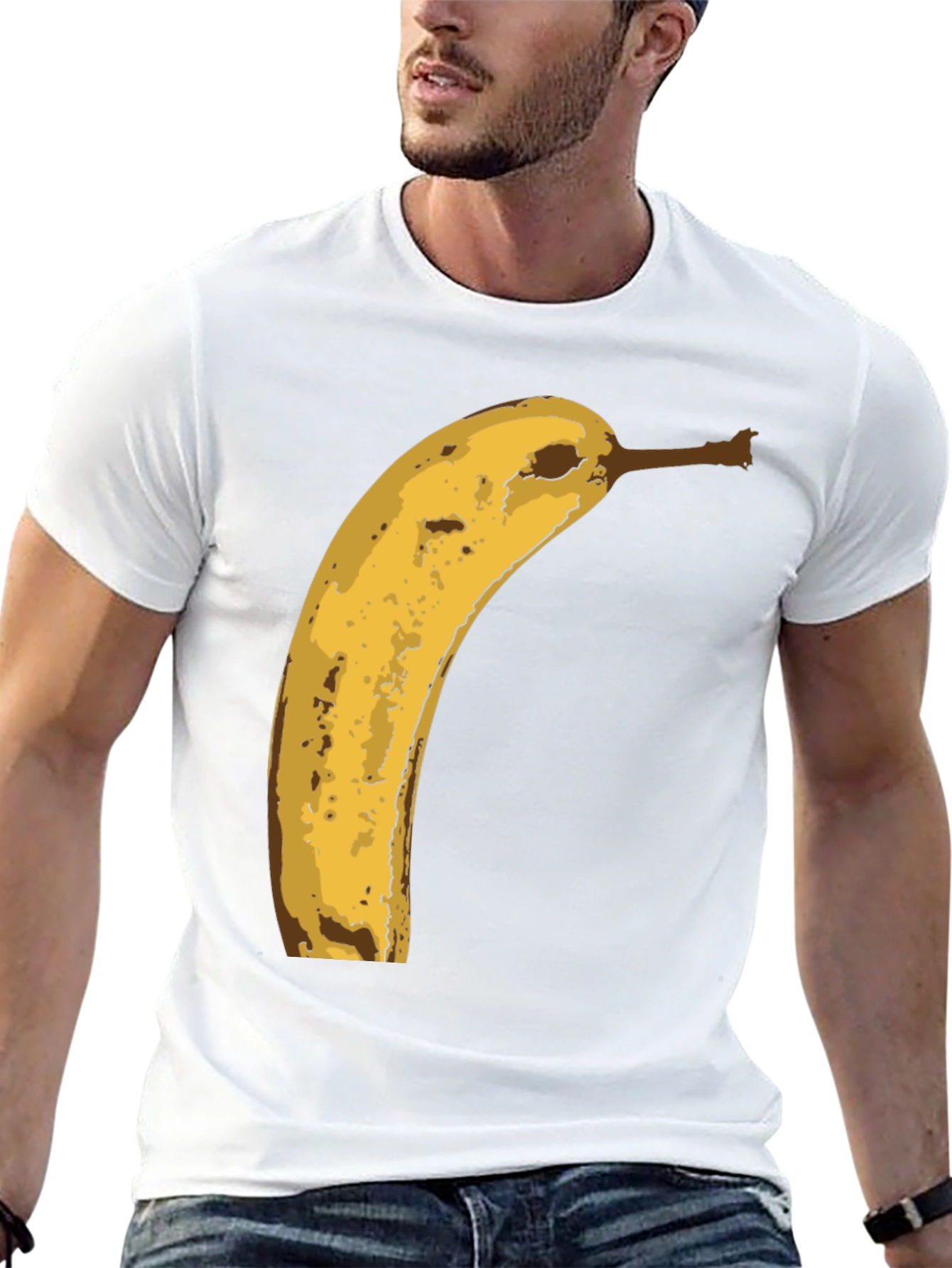 Black Banana Graphic Tee - Funny Fruit Print Shirt view 13