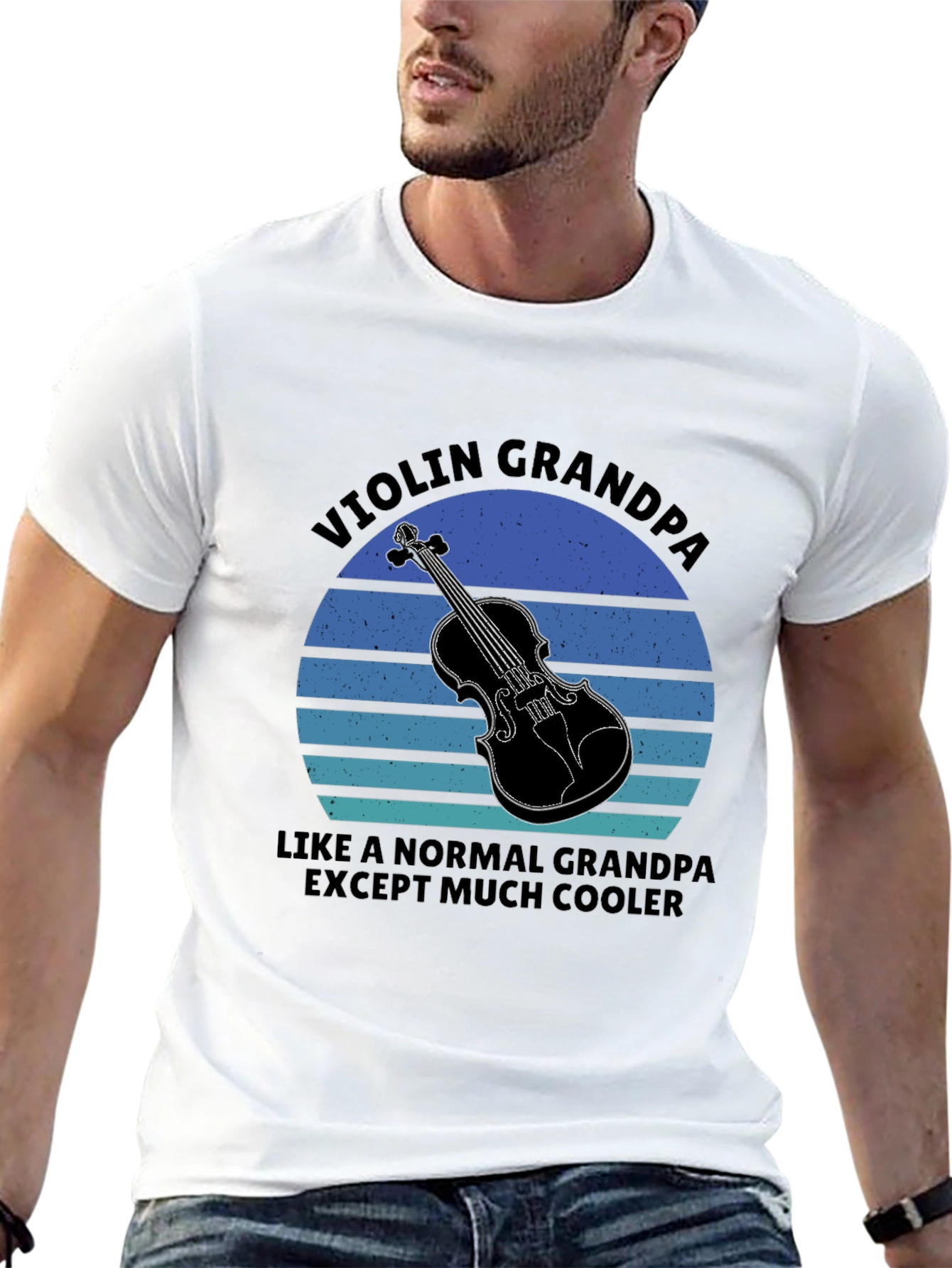 Black Violin Grandpa T-Shirt - Cool Musician Grandfather Tee view 13