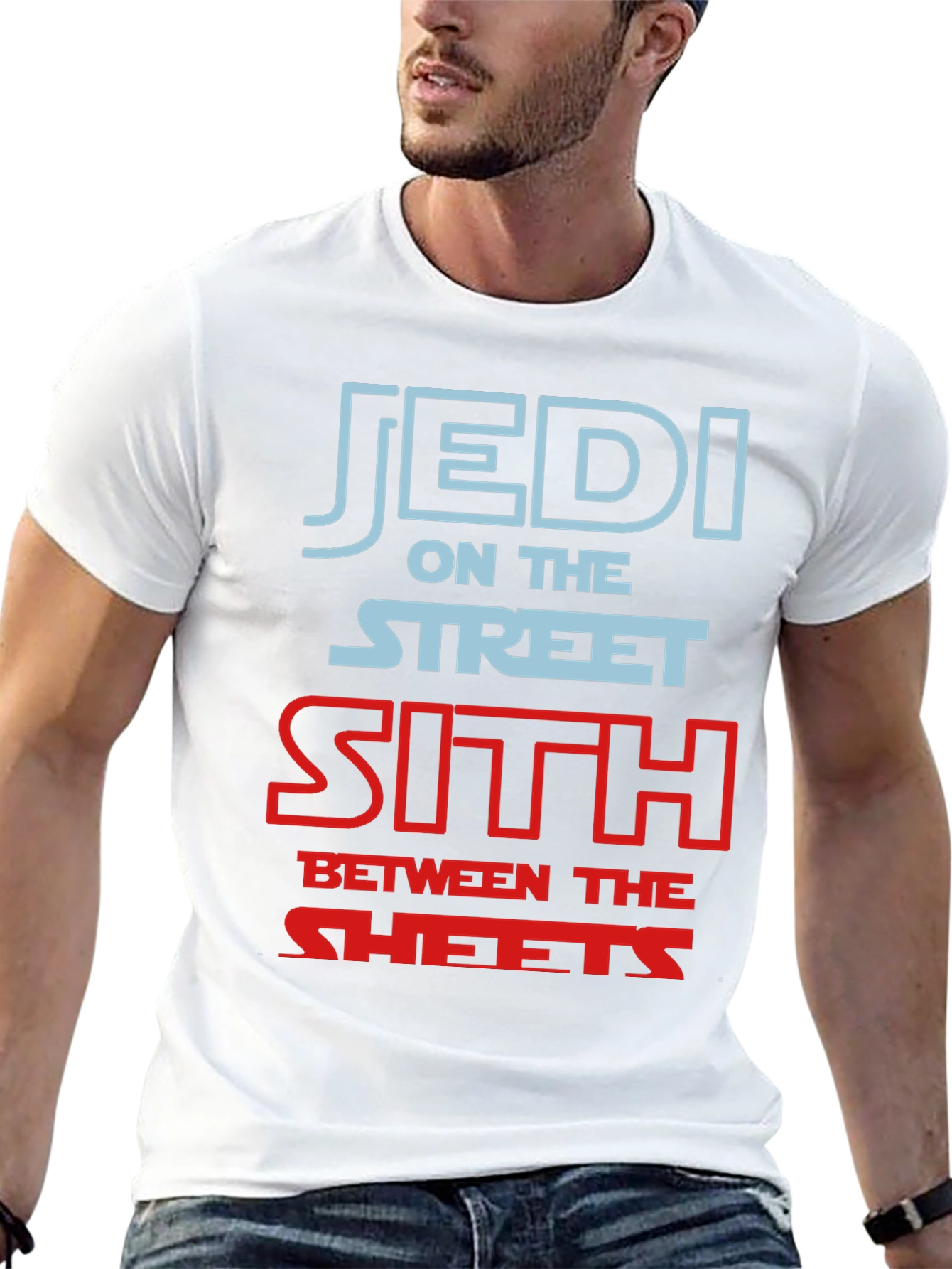 Black Jedi on the Street Sith in the Sheets T-Shirt view 13