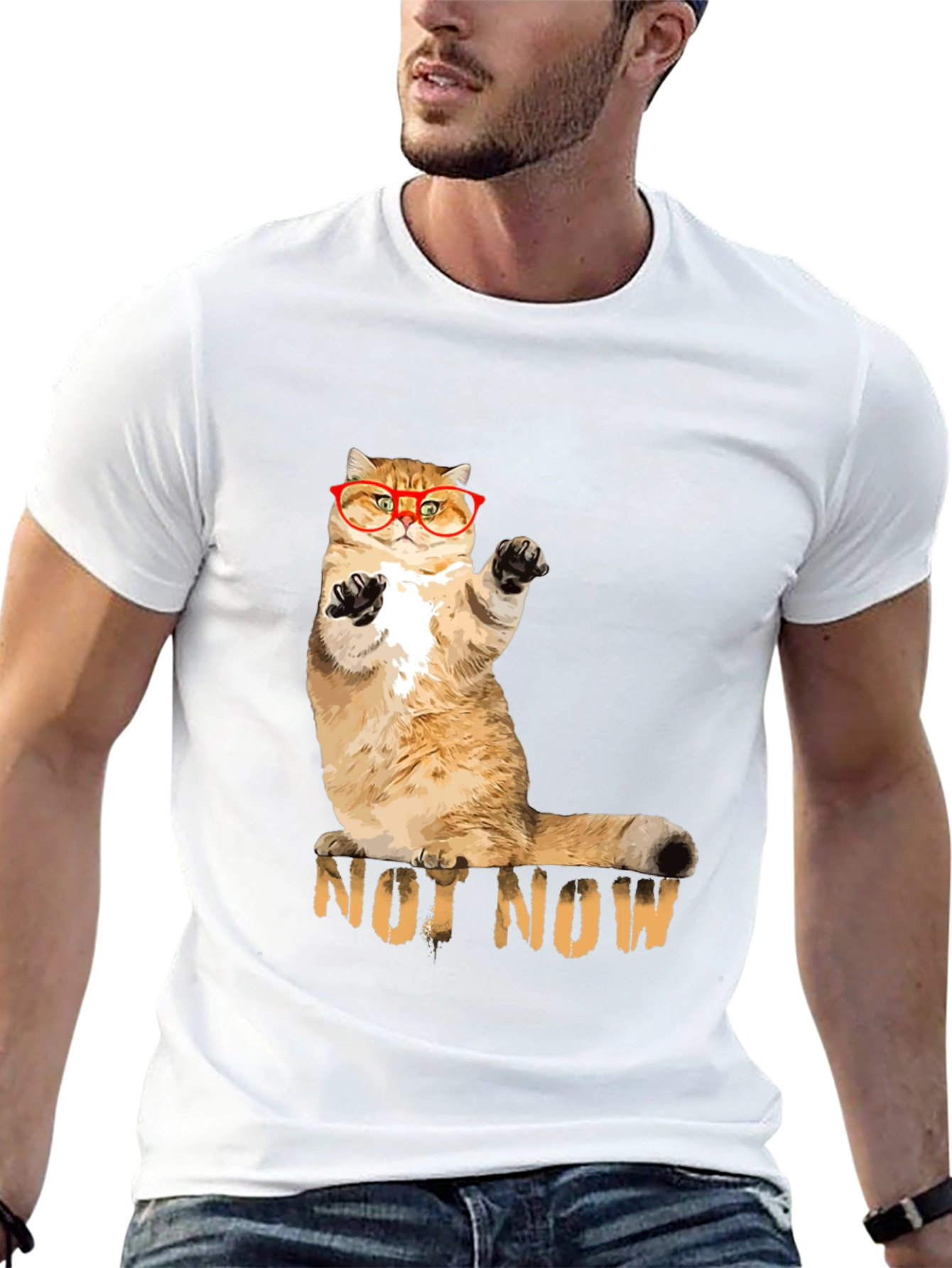 Black Not Now Cat T-Shirt - Funny Cat Lover Tee view 13