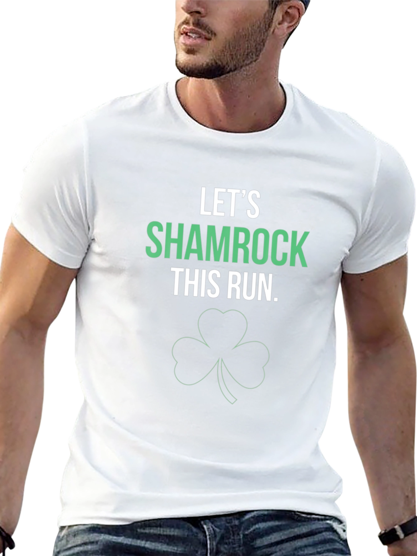 Black Shamrock Run T-Shirt - St. Patrick's Day Apparel view 13