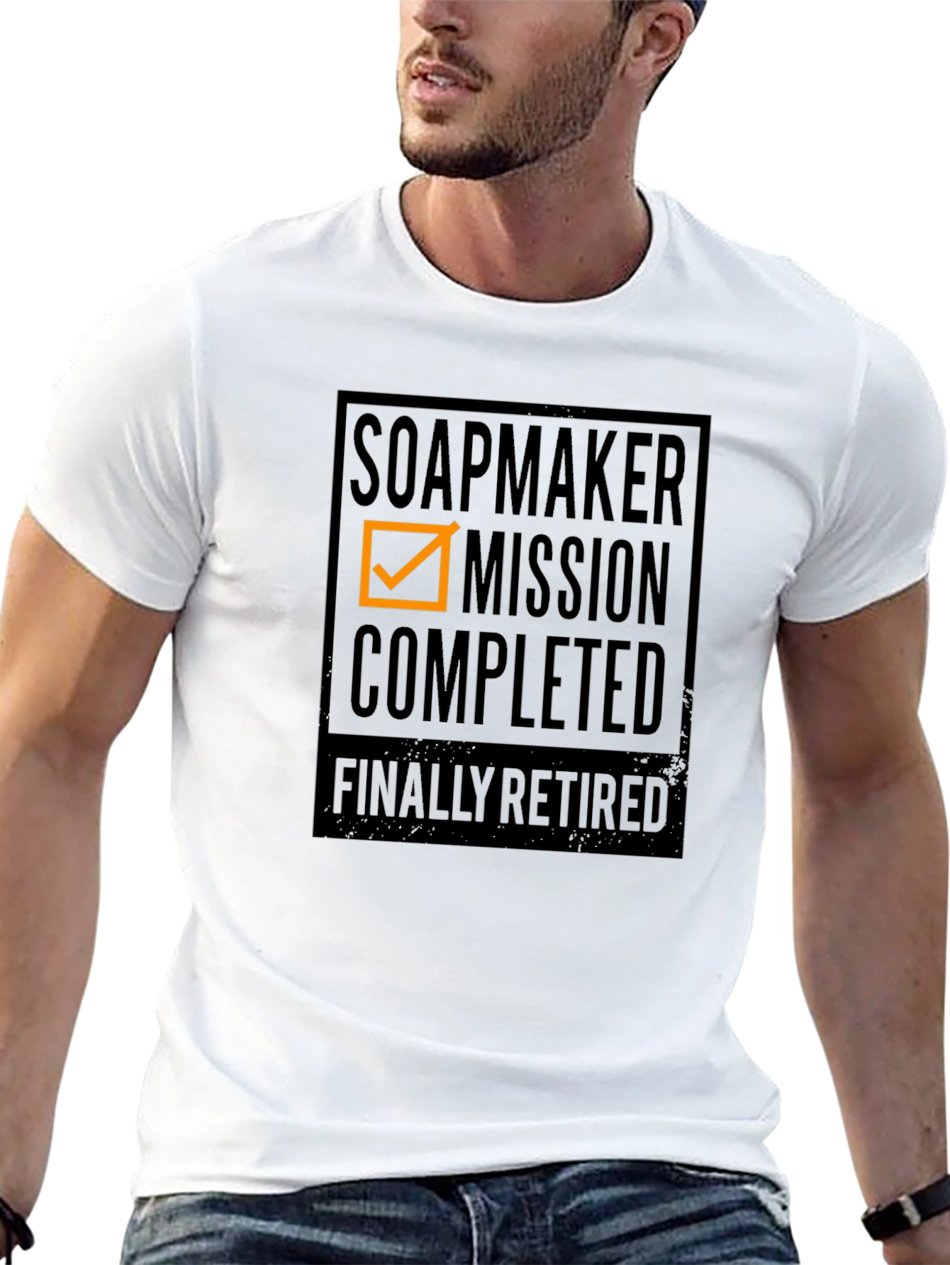 Black Soapmaker Mission Completed Retirement T-Shirt view 13