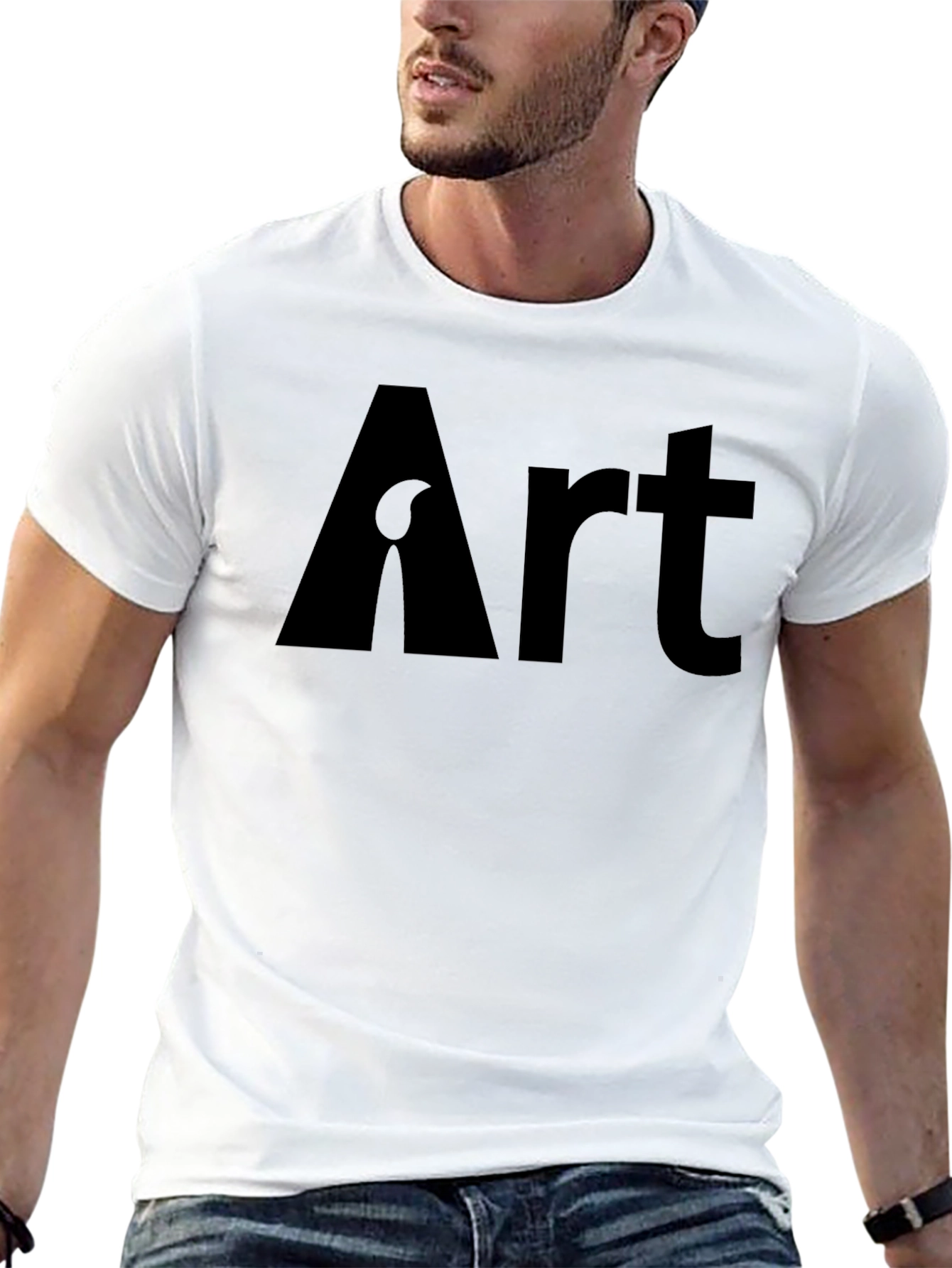 Black Art Graphic Tee - Stylish Black T-Shirt view 13