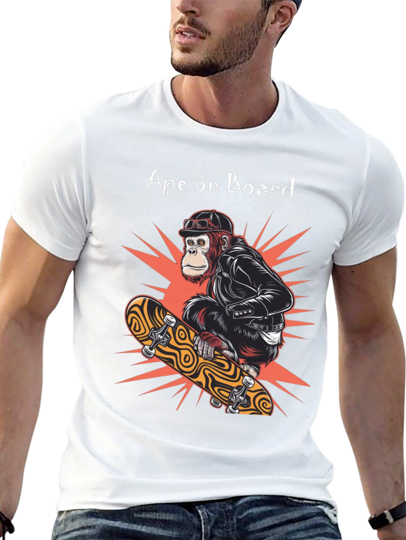 Black Ape on Board Skateboard T-Shirt view 13