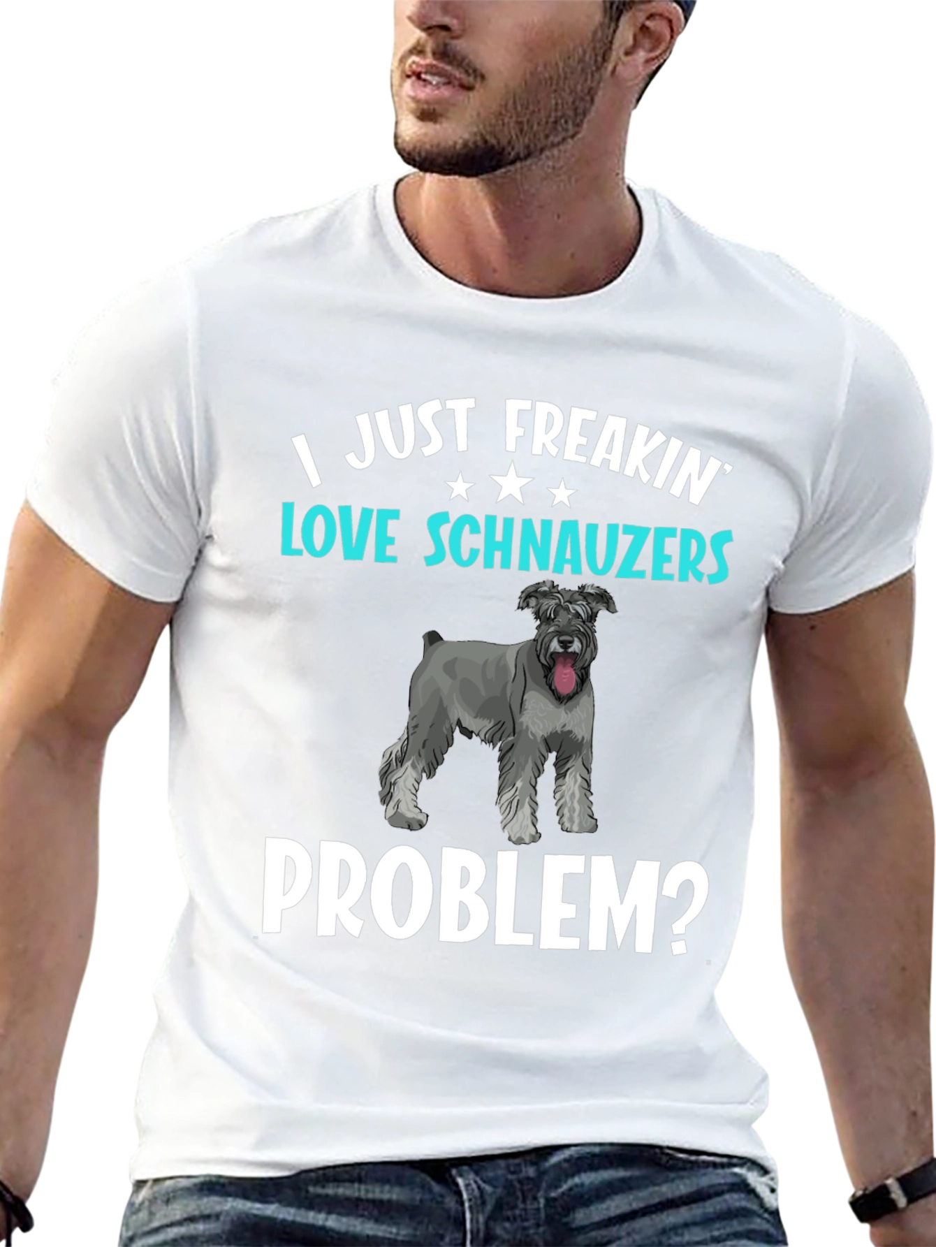 Black I Love Schnauzers T-Shirt Funny Dog Lover Tee view 13
