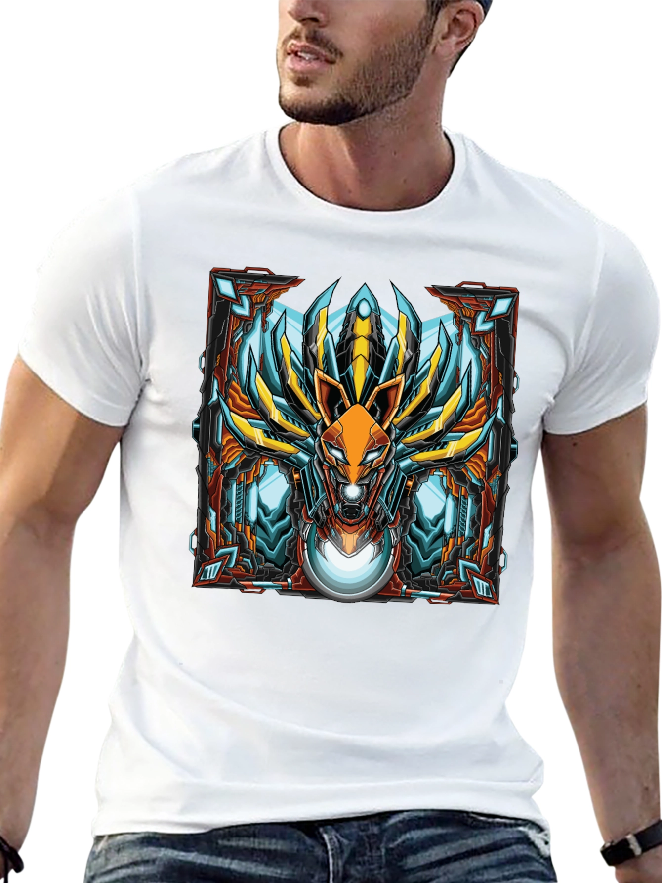 Robot Fox Graphic Tee - Unique Design - 13
