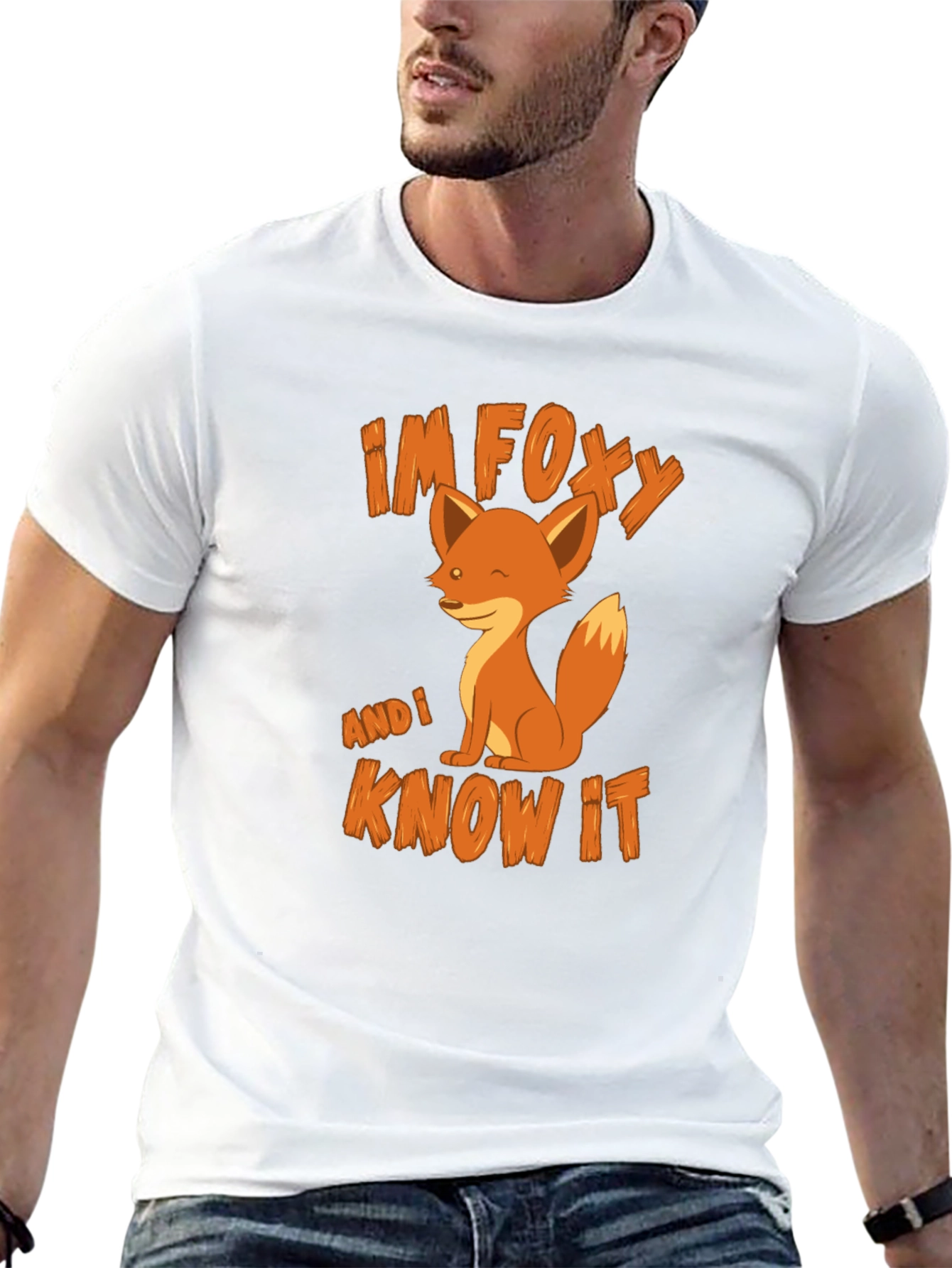 Black I'm Foxy and I Know It T-Shirt view 13