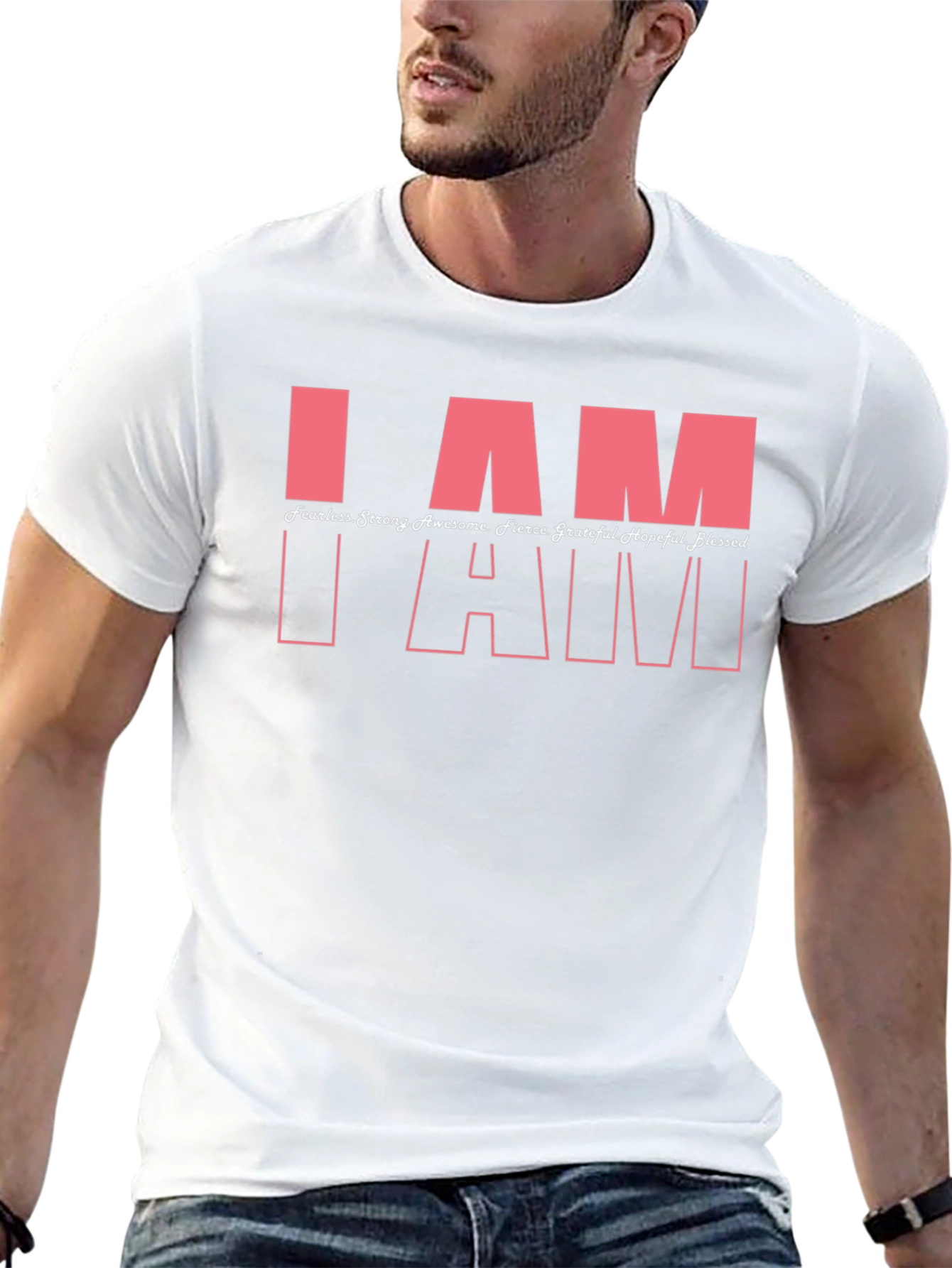 Black Empowering I AM T-Shirt - Black view 13