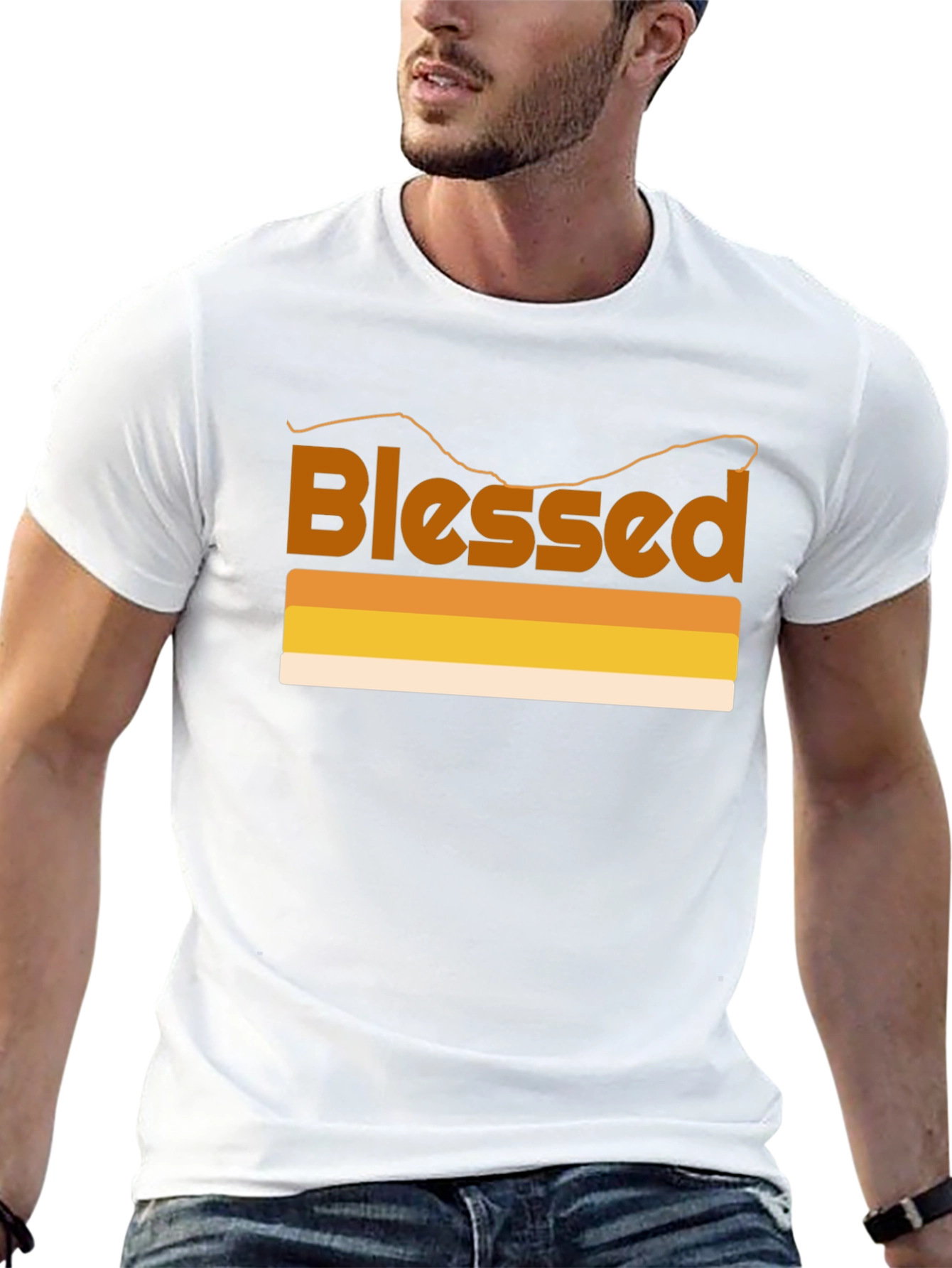 Black Blessed Graphic T-Shirt - Retro Style view 13