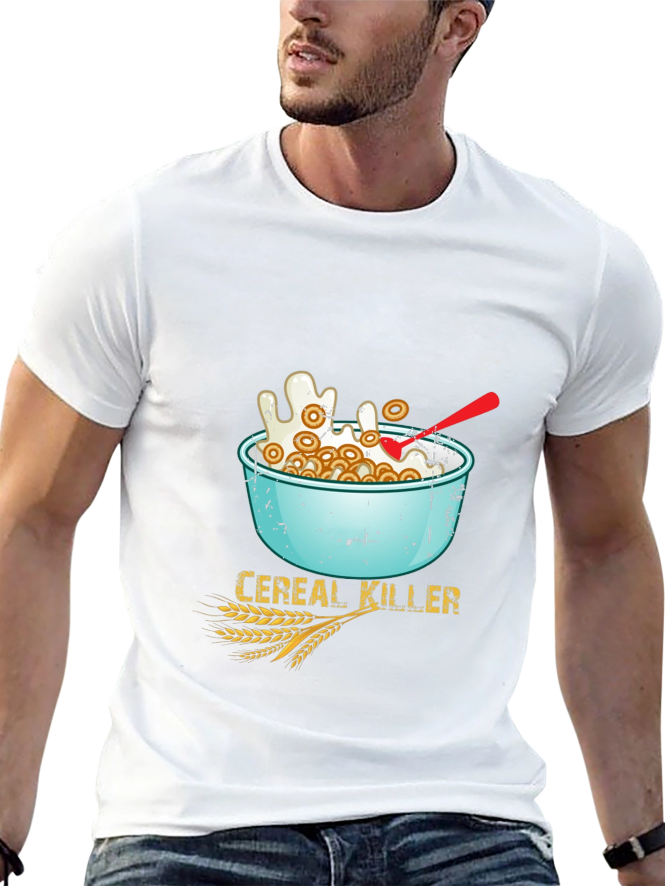 Black Cereal Killer T-Shirt - Funny Breakfast Pun Tee view 13