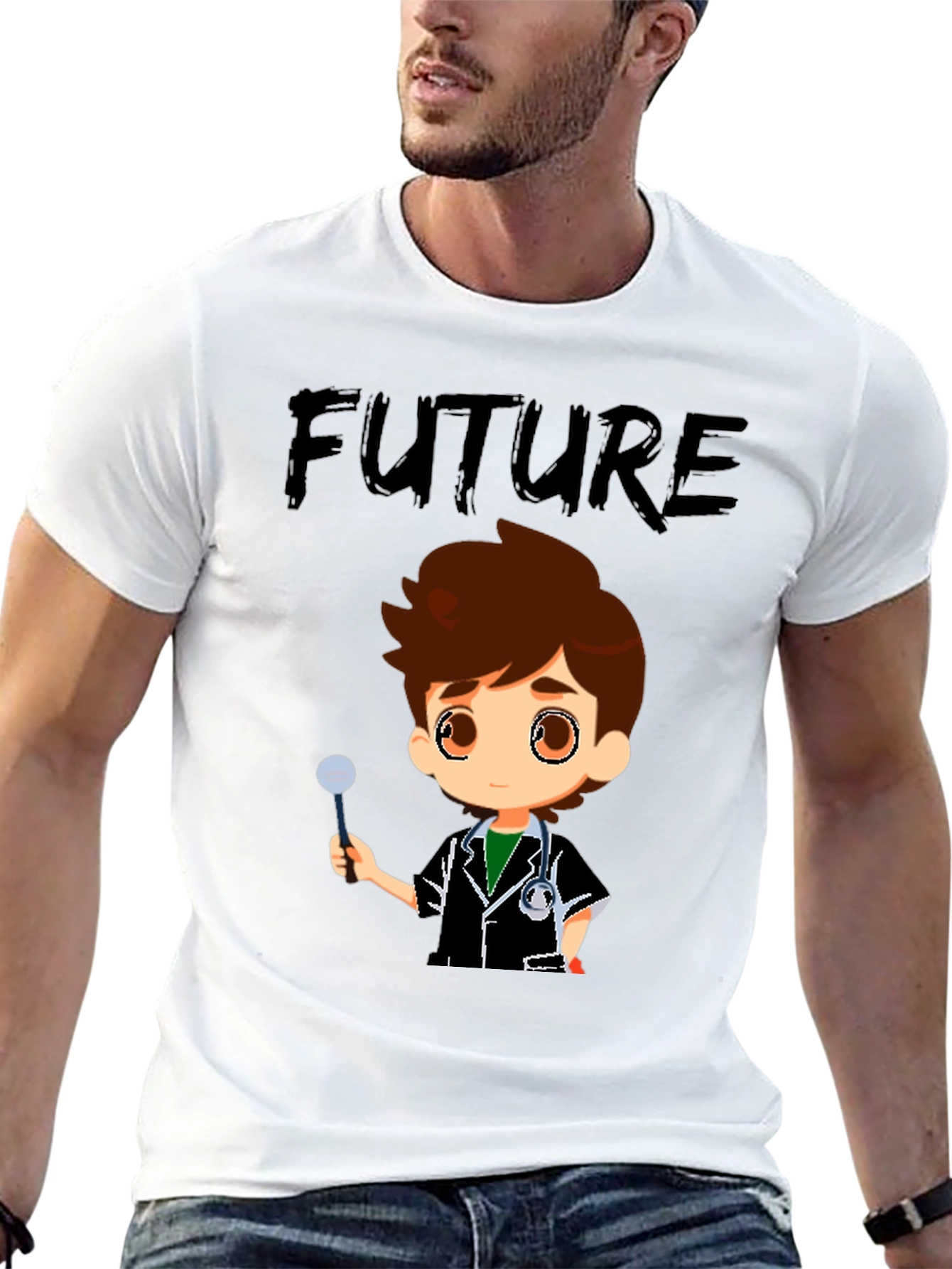 Black Future Doctor T-Shirt view 13