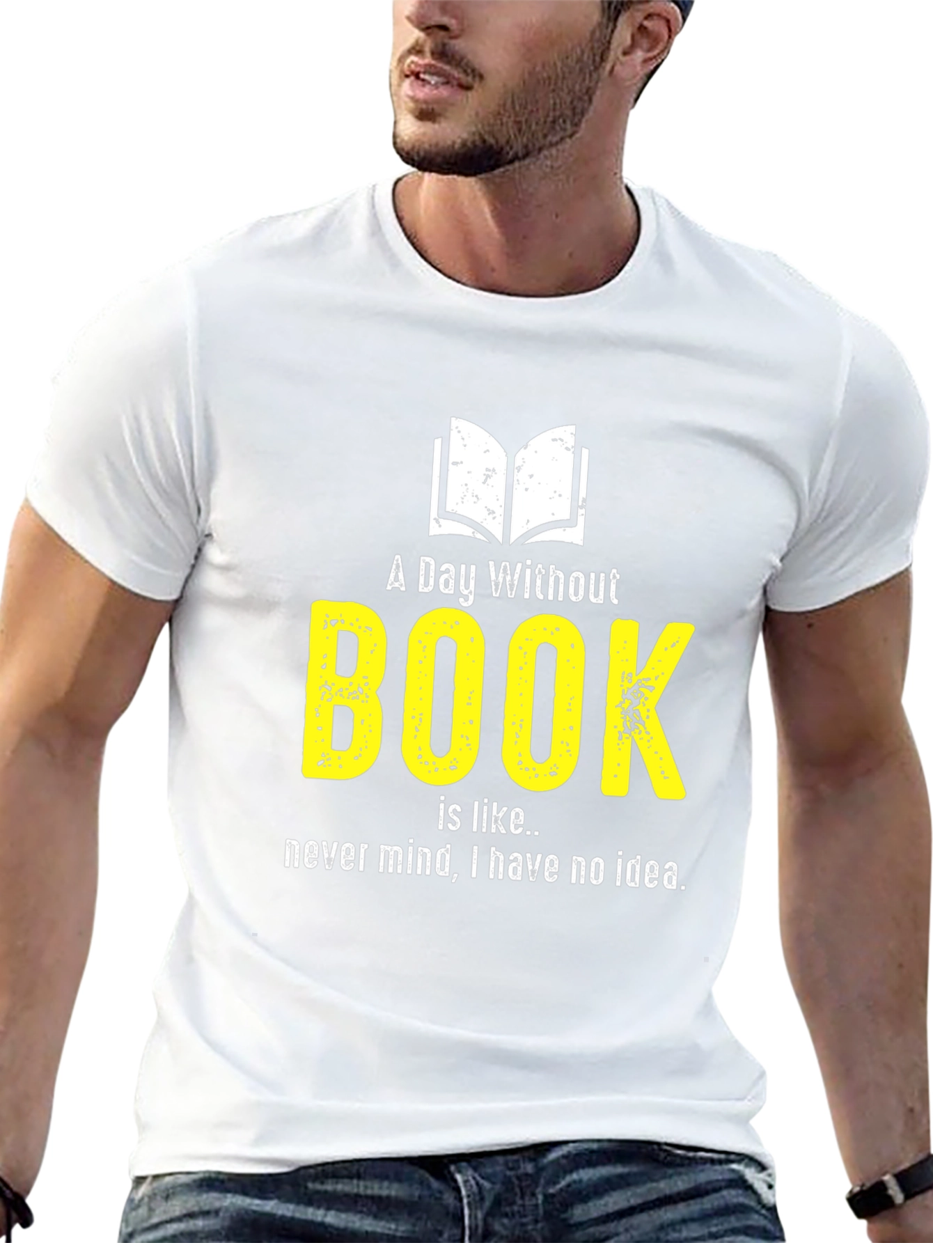 Black Funny Book Lover T-Shirt - A Day Without Book view 13