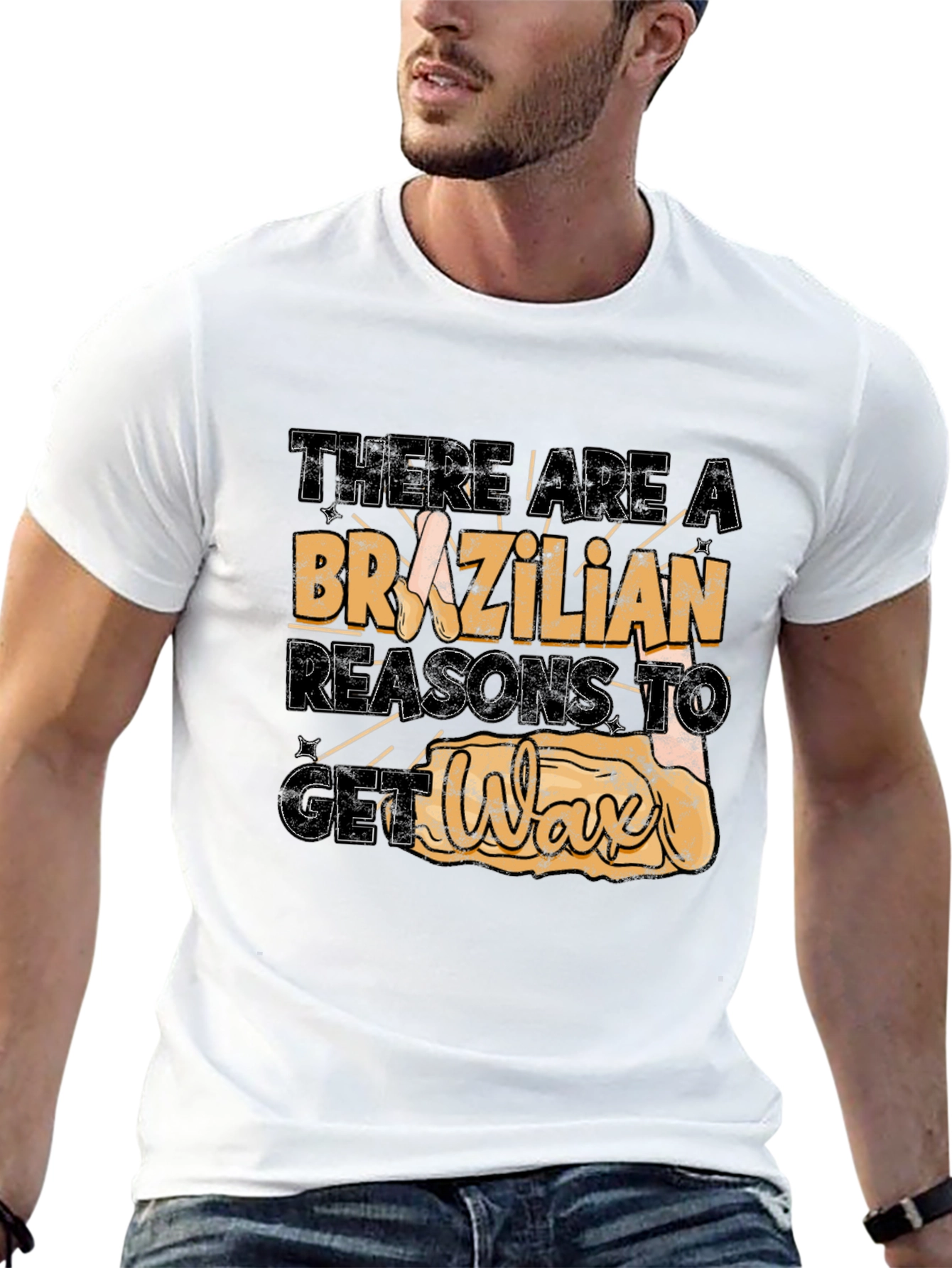 Black Brazilian Wax Reasons T-Shirt view 13