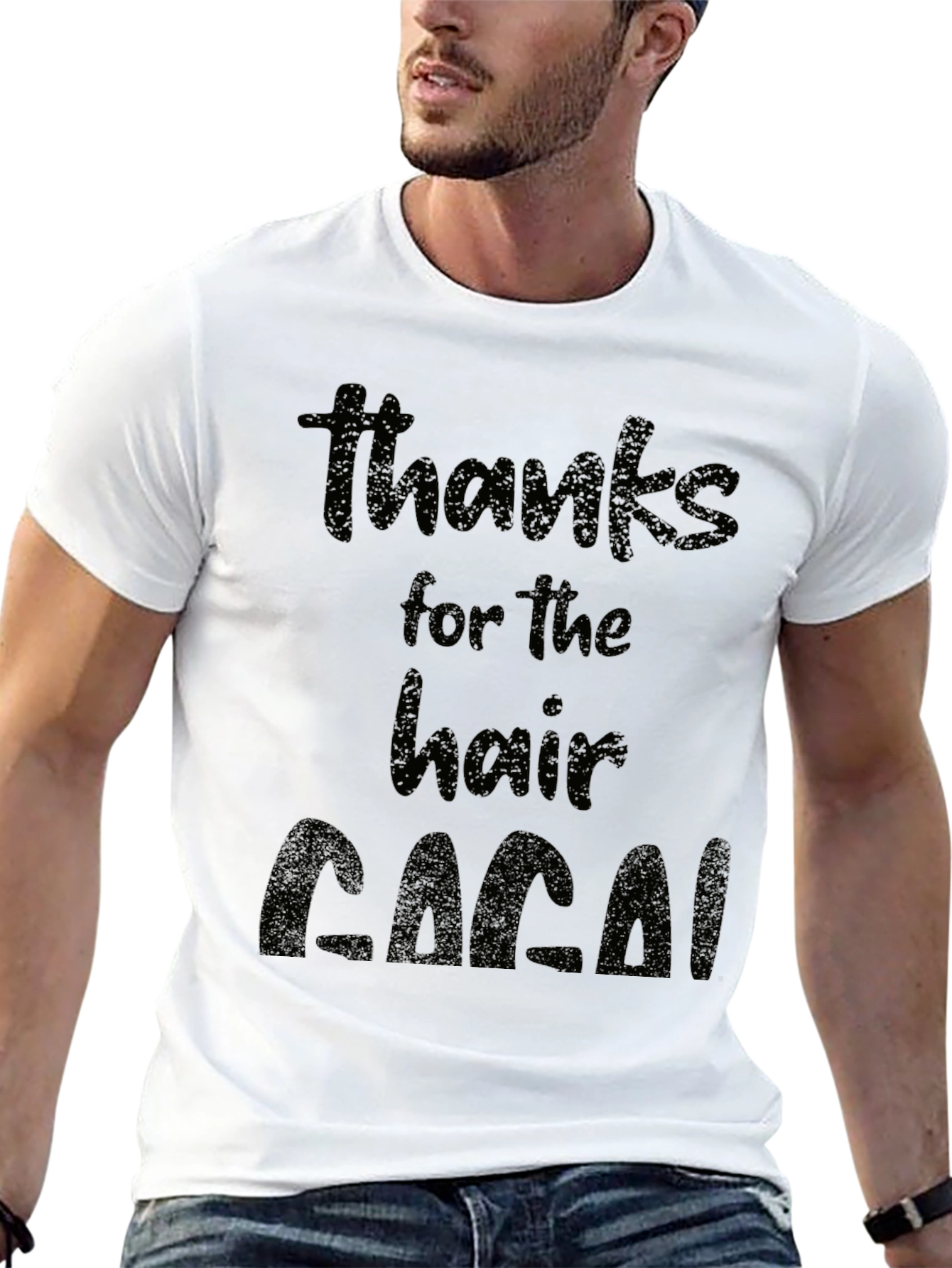 Black Thanks for the Hair T-Shirt - Funny Dad Gift view 13