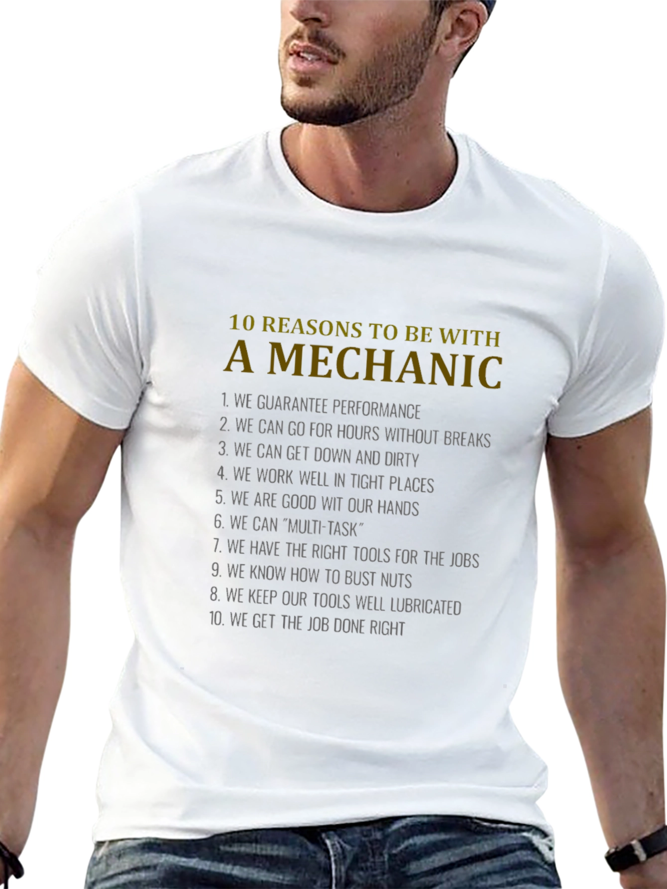 Black 10 Reasons Mechanic T-Shirt - Funny Mechanic Gift view 13