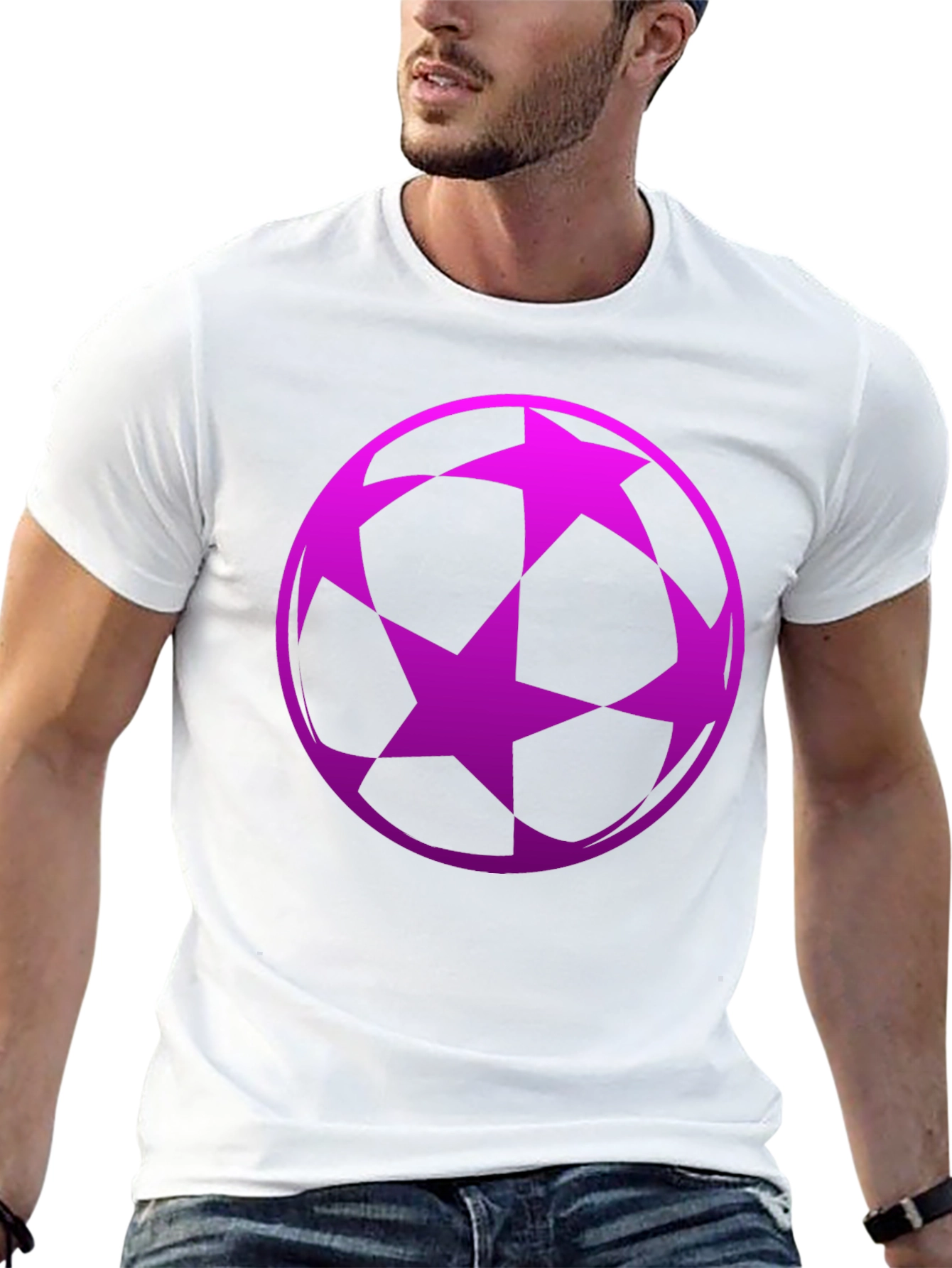 Black Soccer Star Graphic Tee - Black view 13