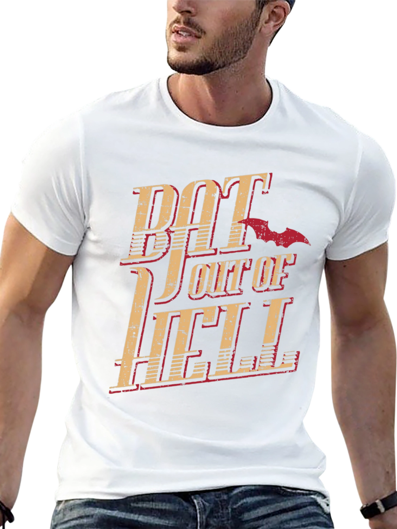 Black Bat Out of Hell Graphic T-Shirt - Vintage Style view 13