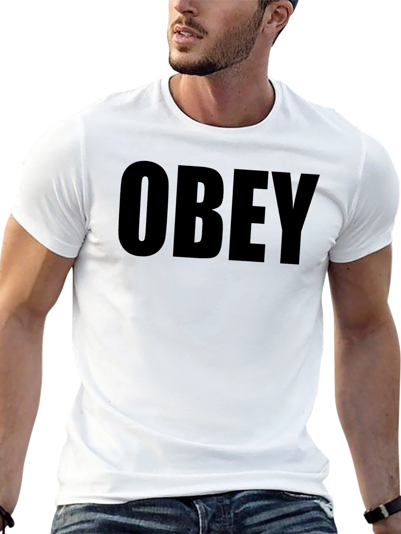 Black Obey Graphic Tee - Bold Statement T-Shirt view 13