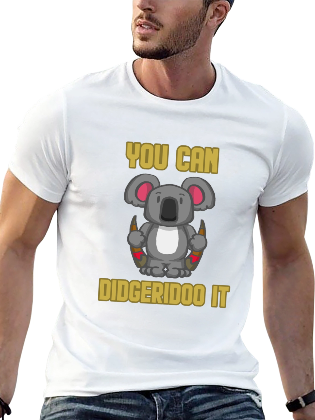 Black You Can Didgeridoo It Koala T-Shirt view 13