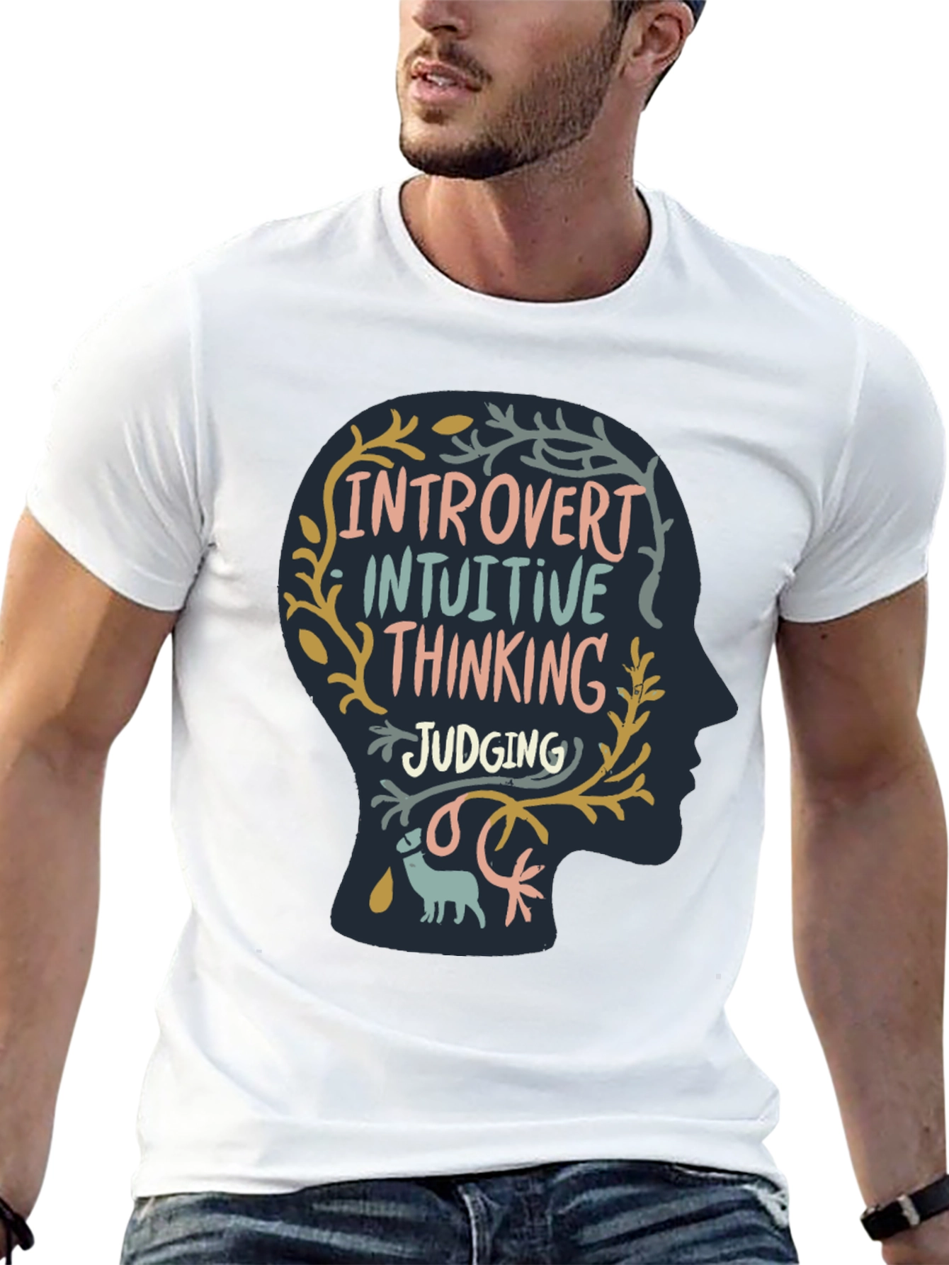 Black Introvert Personality T-Shirt view 13