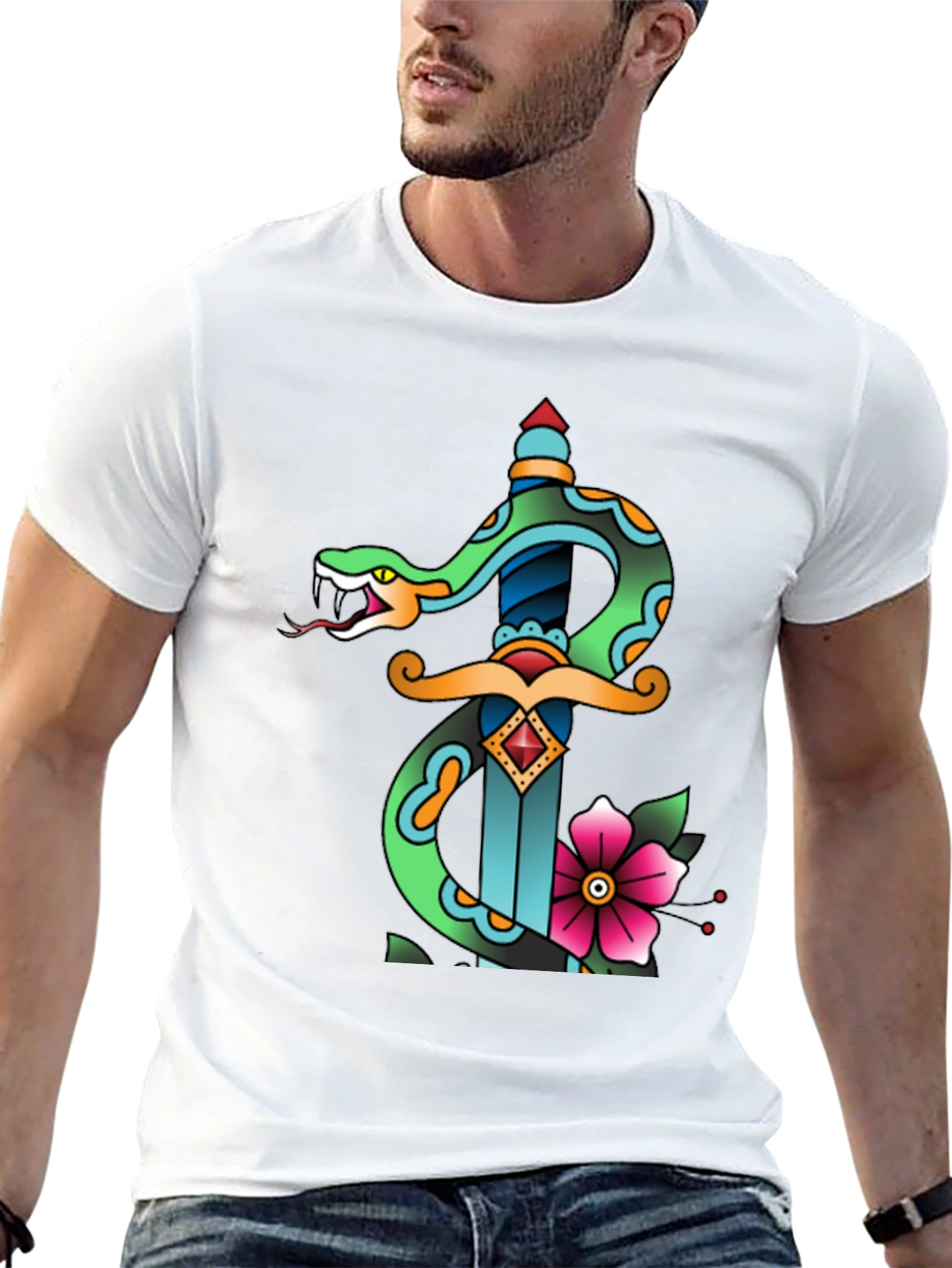 Snake & Dagger Graphic Tee - 13