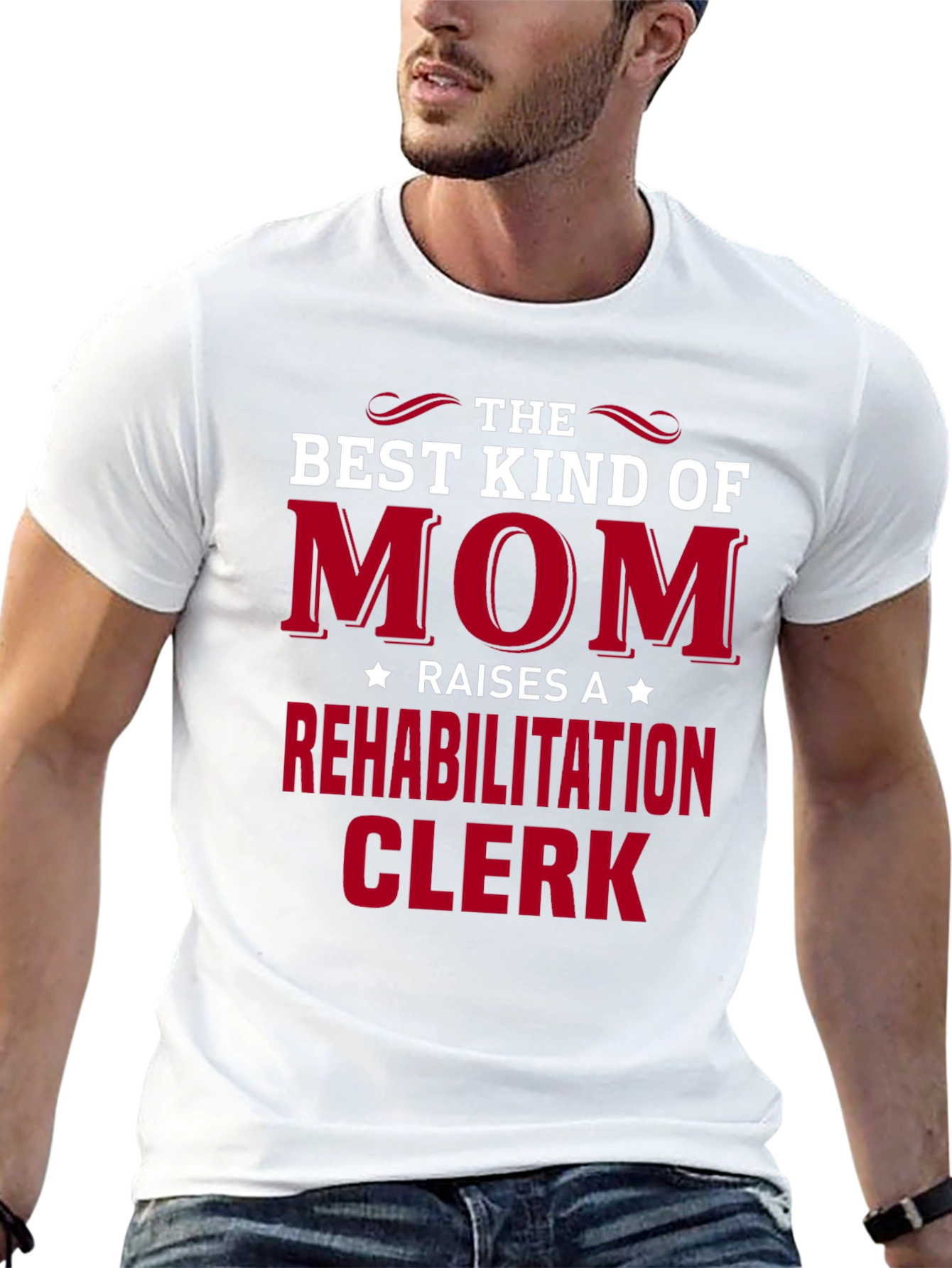 Black Best Kind of Mom Rehabilitation Clerk T-Shirt view 13