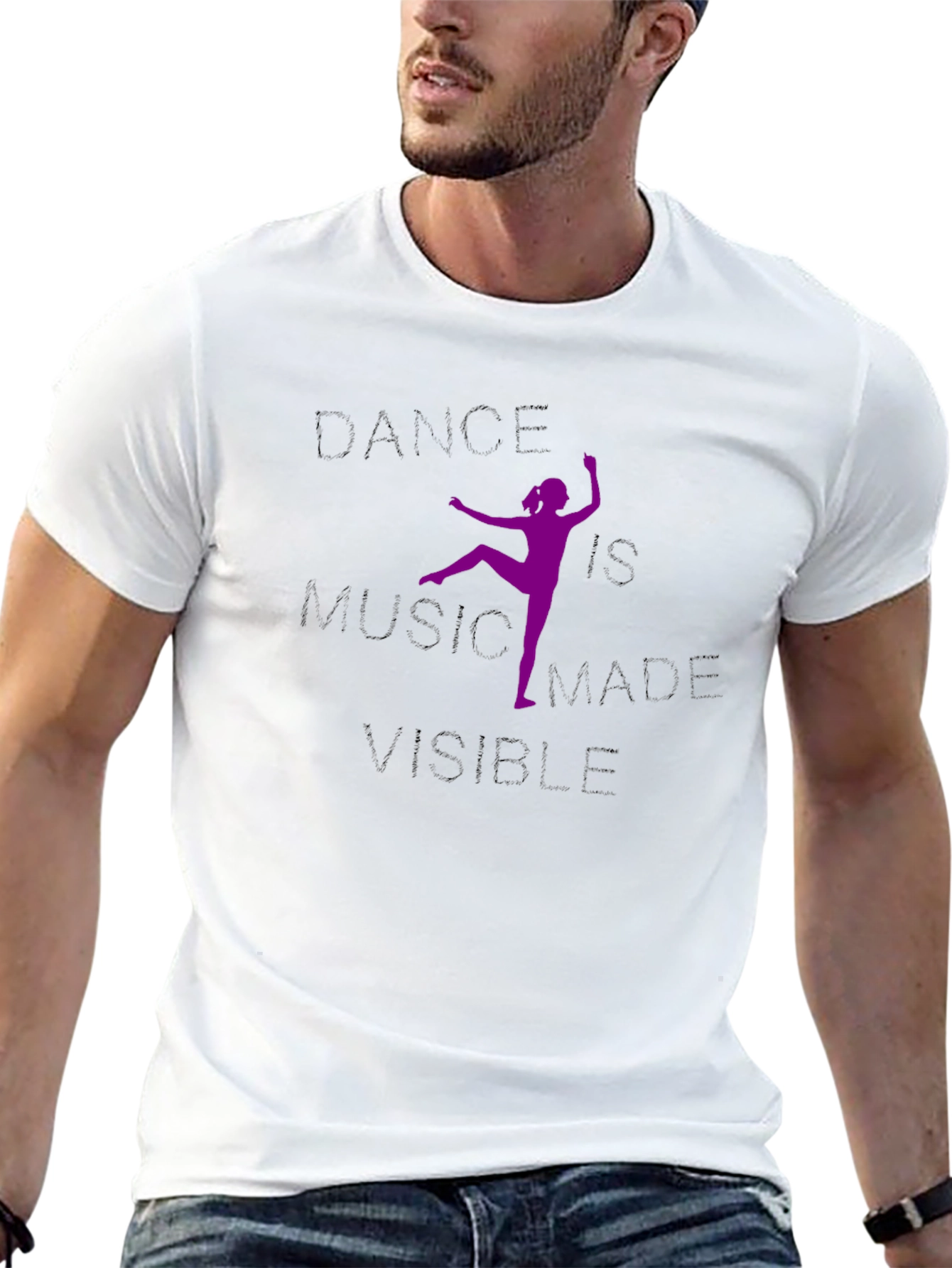 Black Dance Music Made Visible Graphic Tee view 13