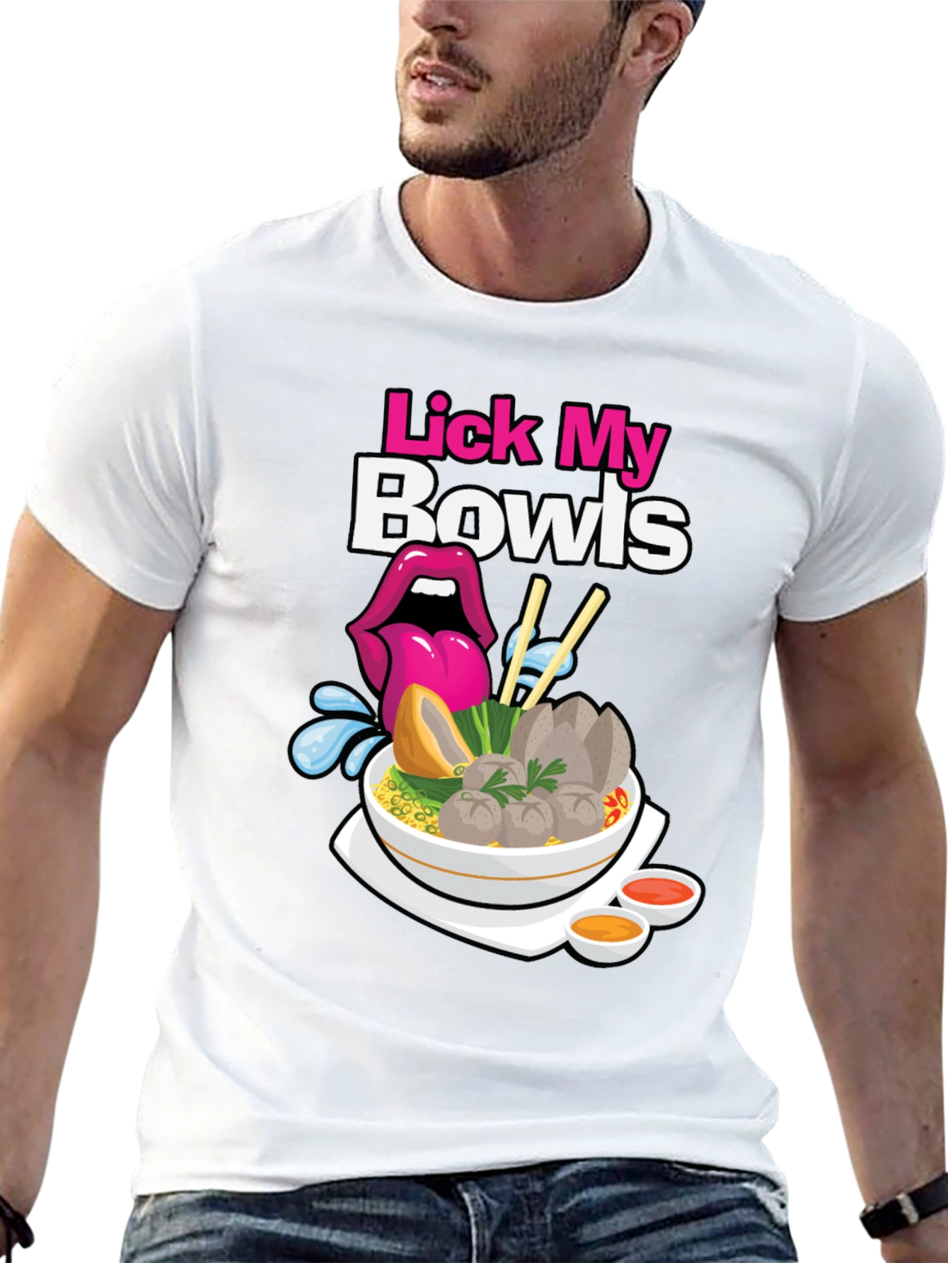 Black Lick My Bowls Graphic T-Shirt view 13