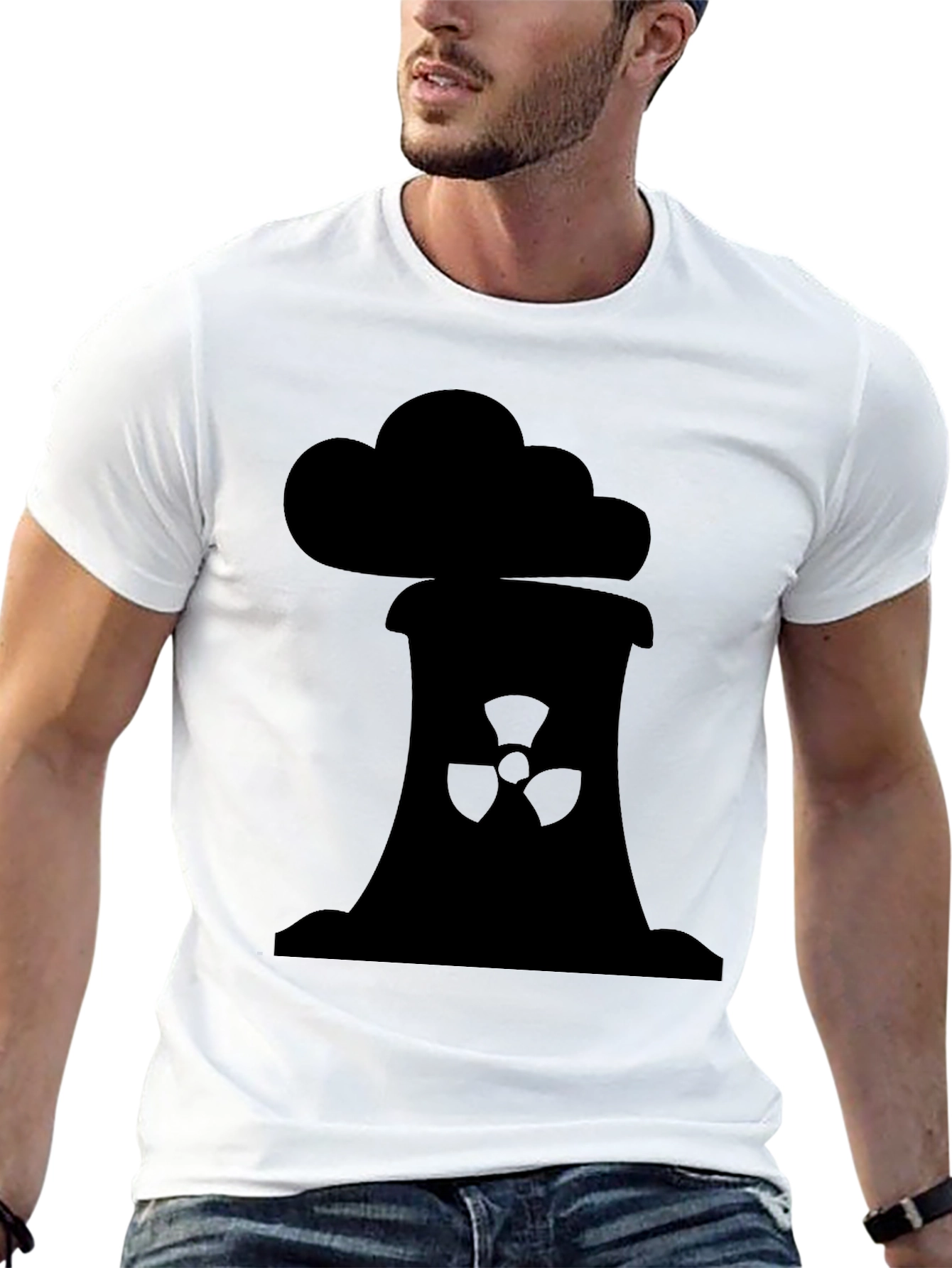 Black Nuclear Power Plant Graphic T-Shirt view 13