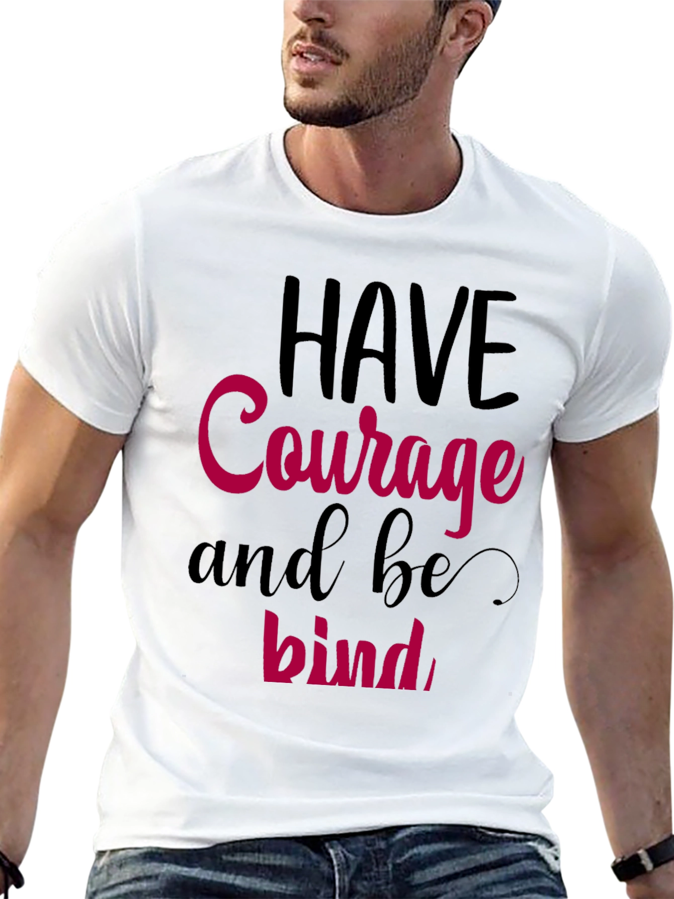 Black Have Courage and be Kind Graphic Tee view 13