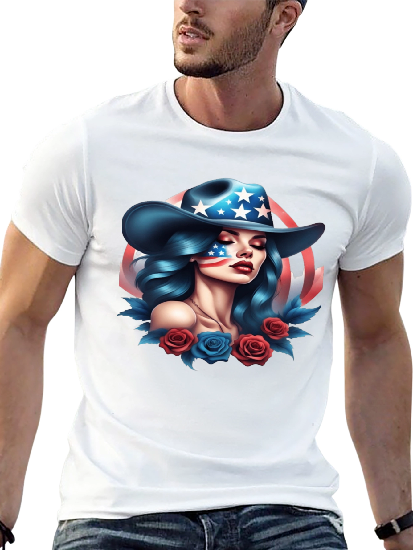Black American Girl Graphic Tee - Patriotic Style view 13