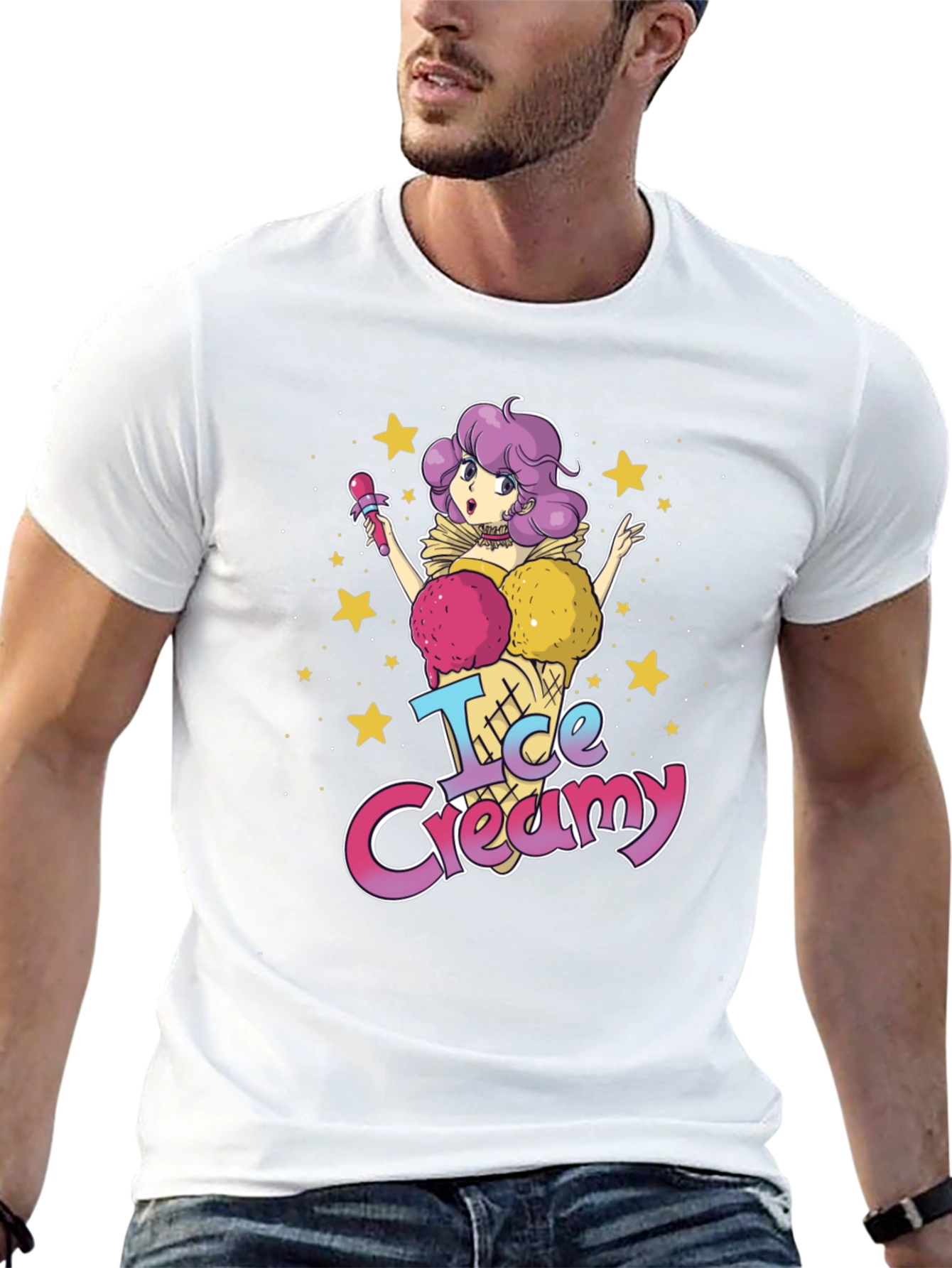 Black Ice Creamy Anime T-Shirt - Sweet & Stylish Tee view 13