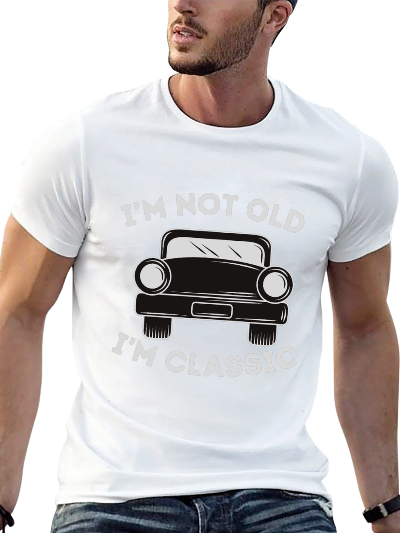 Black I'm Not Old I'm Classic Car Graphic T-Shirt view 13