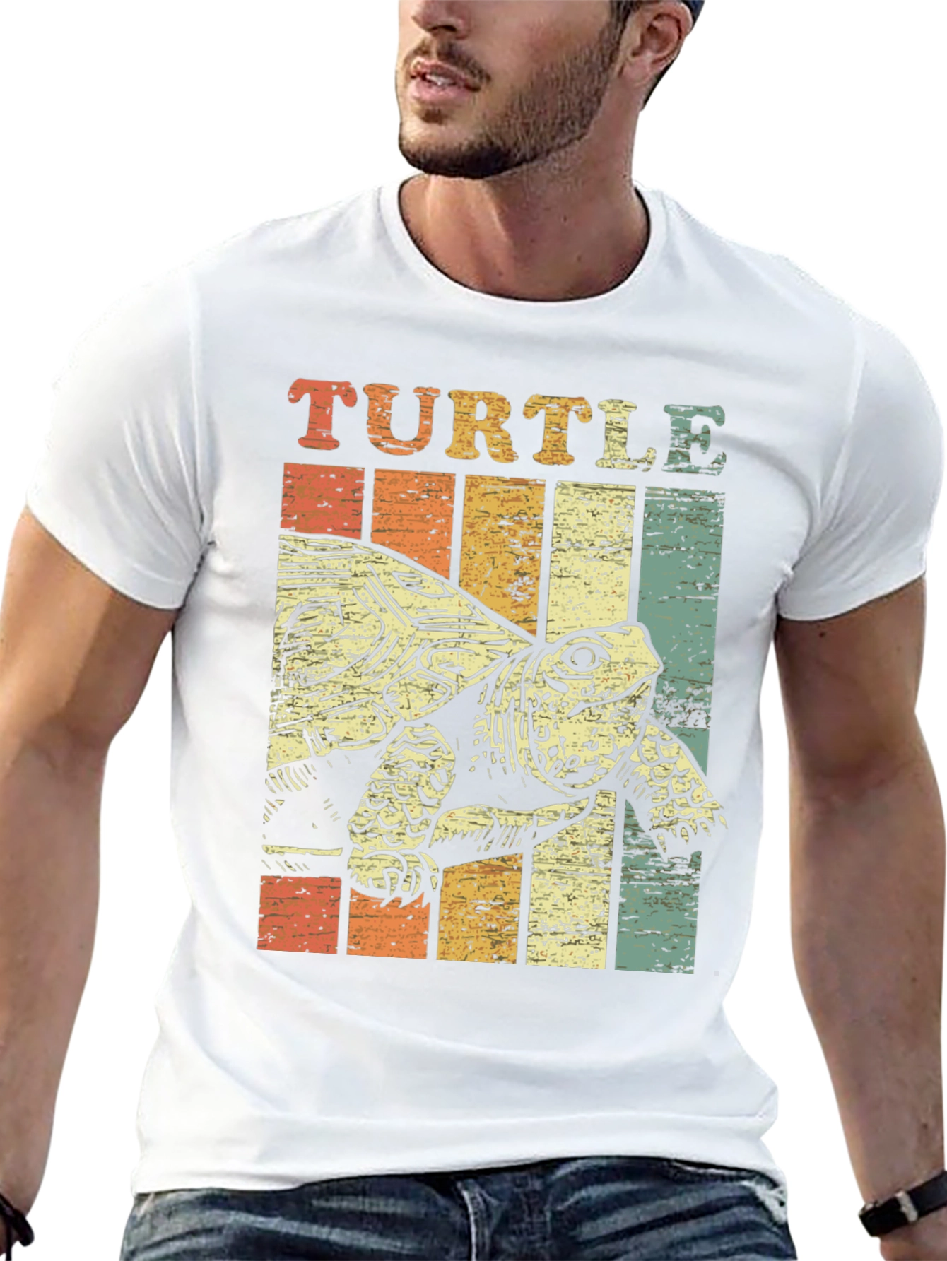 Vintage Turtle Graphic Tee - Retro Style - 13