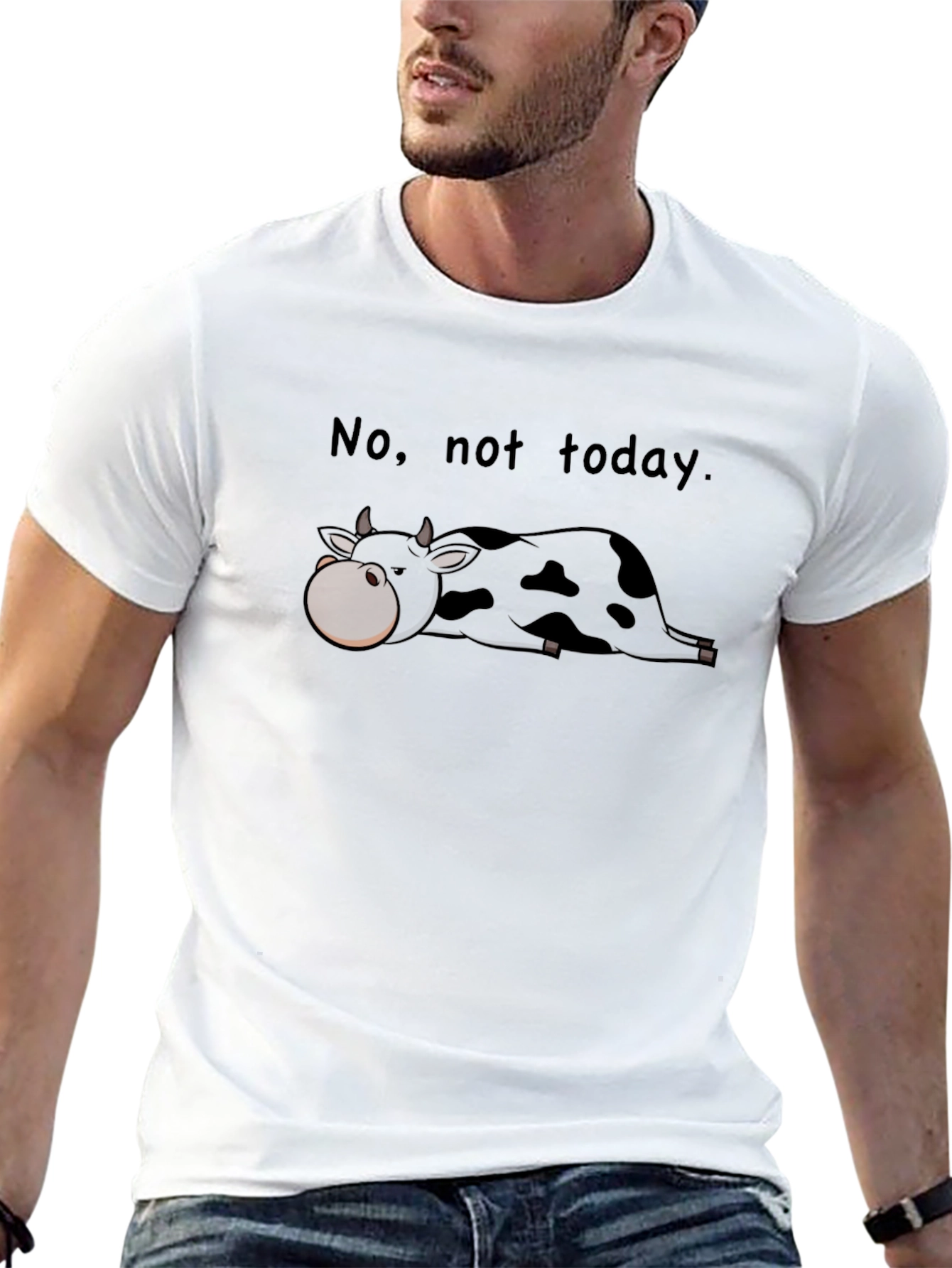Lazy Cow T-Shirt - No, Not Today - Funny & Comfortable - 13