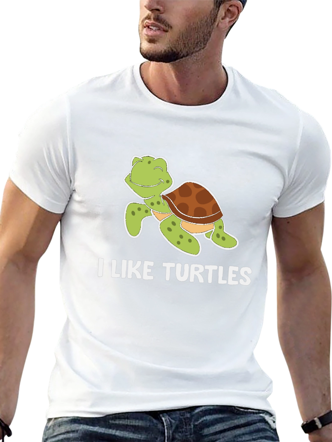 Black I Like Turtles T-Shirt view 13