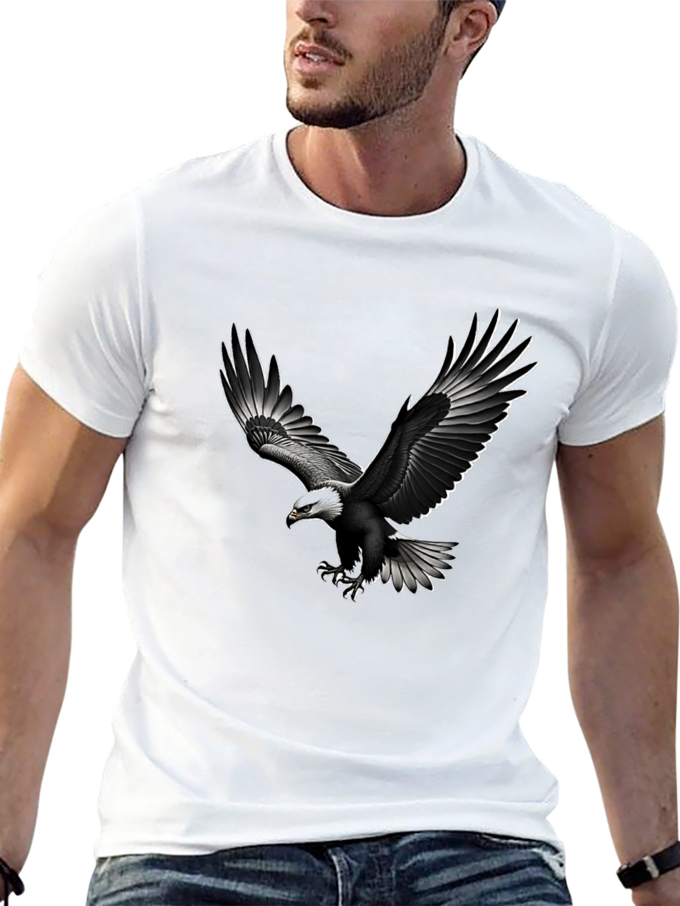 Black Black Eagle Graphic Tee - Men's Short Sleeve Shirt view 13