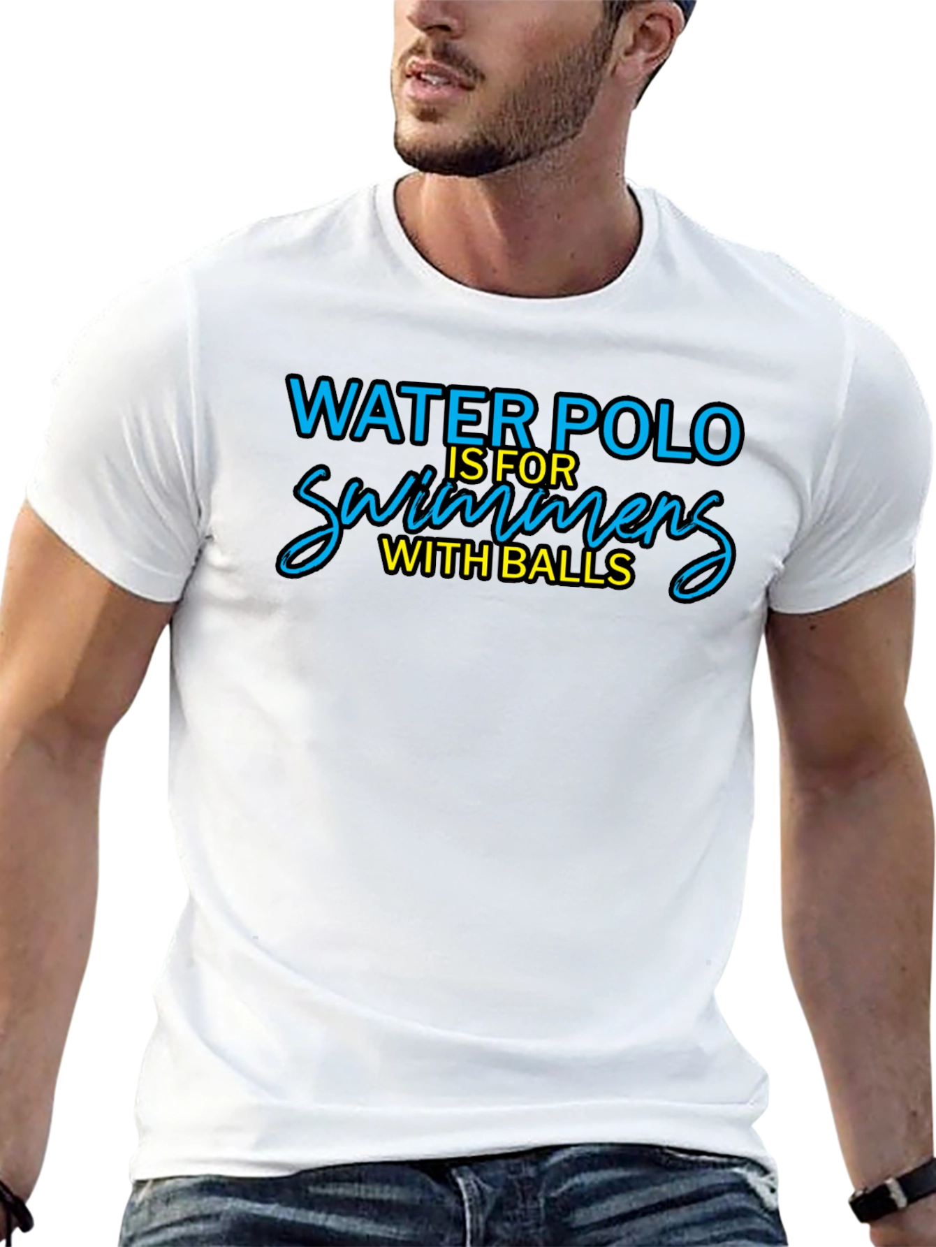 Black Water Polo Swimmers T-Shirt - Funny Sports Tee view 13