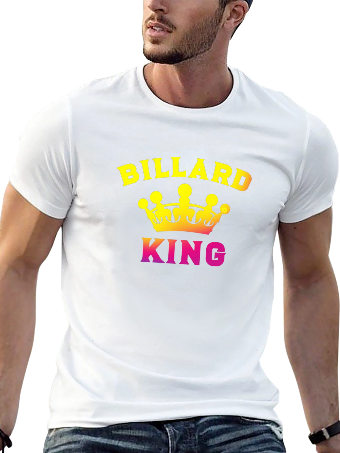 Black Billiard King Graphic T-Shirt - Pool Player Tee view 13