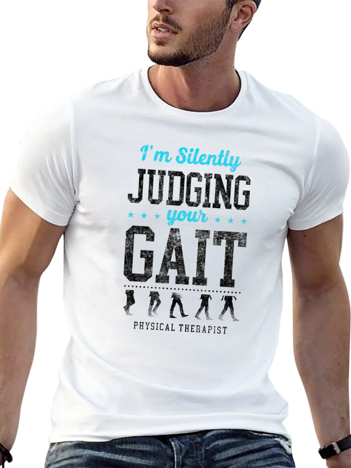Black Funny Gait Judging Physical Therapist T-Shirt view 13