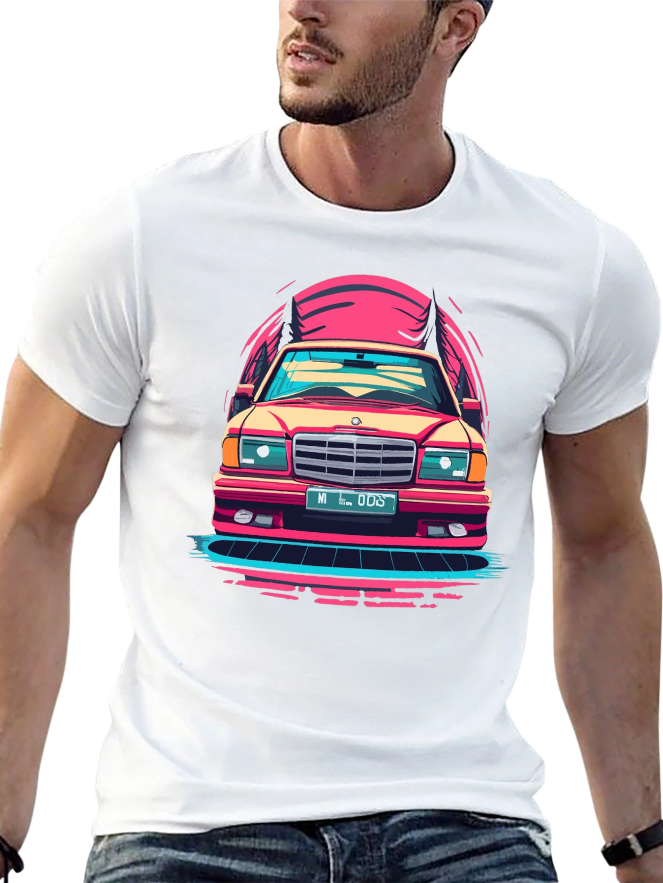 Black Retro Car Graphic T-Shirt - Classic Ride Design view 13