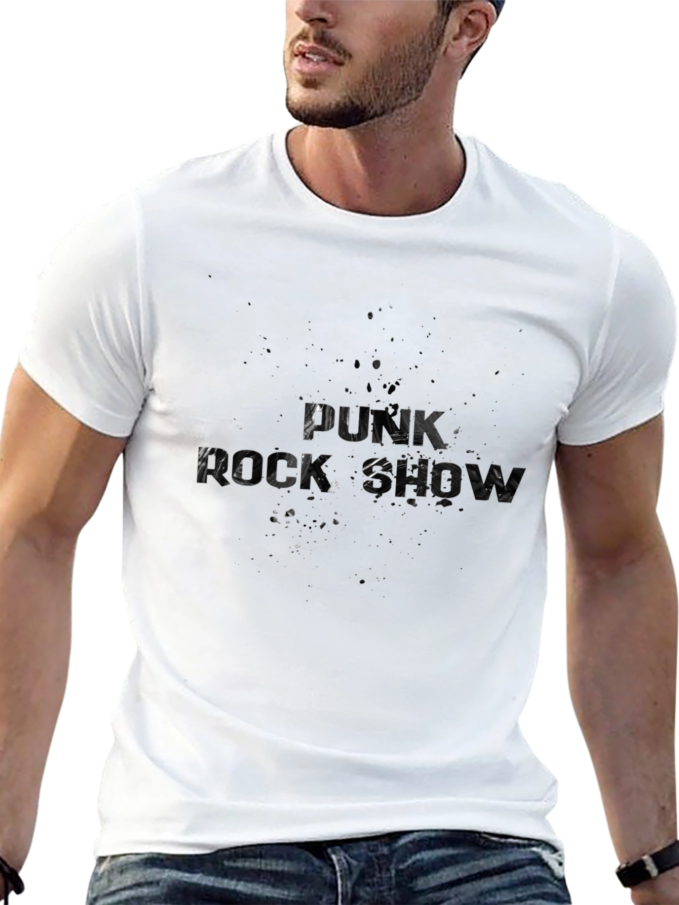 Black Punk Rock Show Black T-Shirt view 13